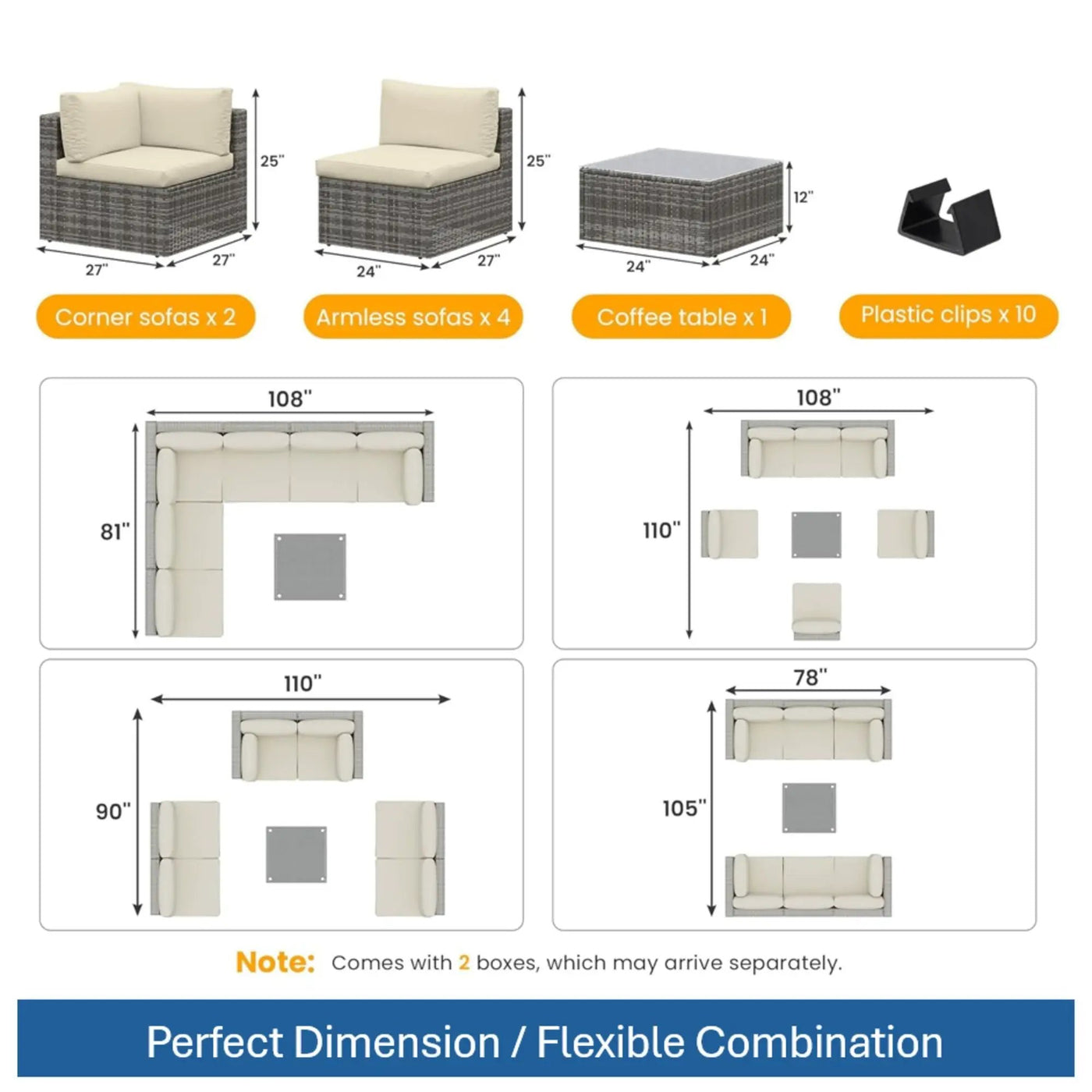 Modern Patio Set With Coffee Table by HouseOfZazla