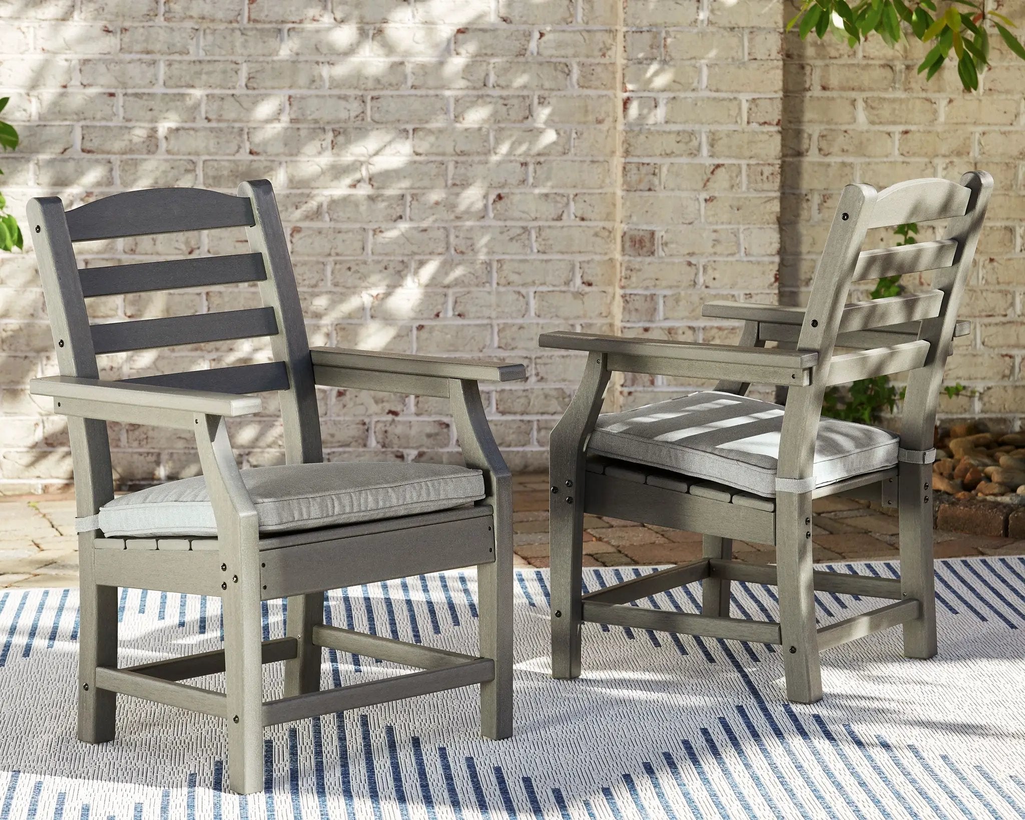 Visola - Arm Chair With Cushion (Set of 2) - Gray by Unique Piece Furniture