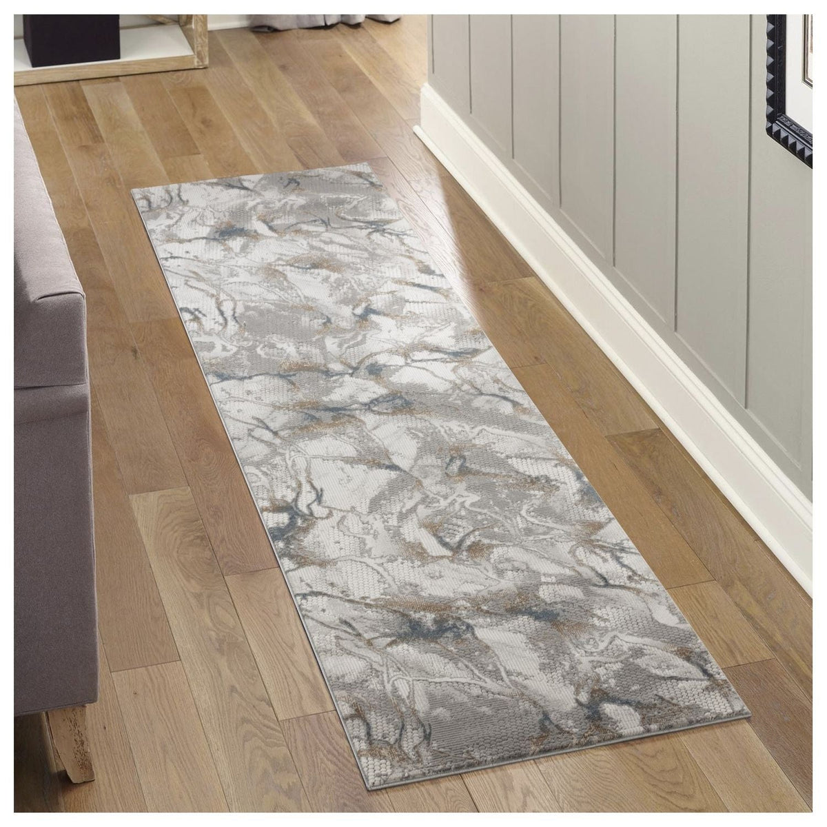 Geometrix Area Rug with 3D Effect - Gray, photo 7 of 8