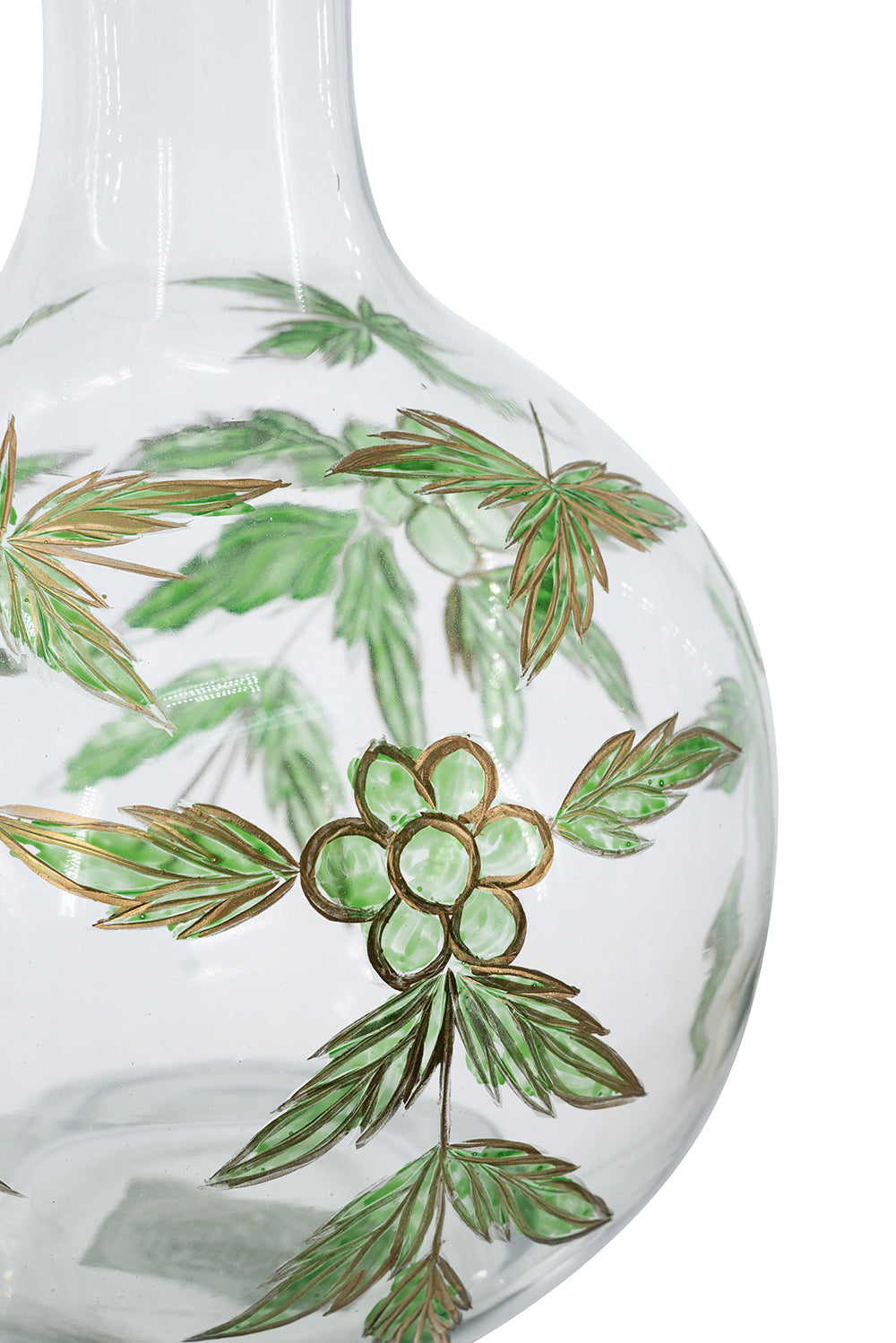 Clear Glass Vase with Bulbous Silhouette and Slender Neck - 11", photo 4 of 7