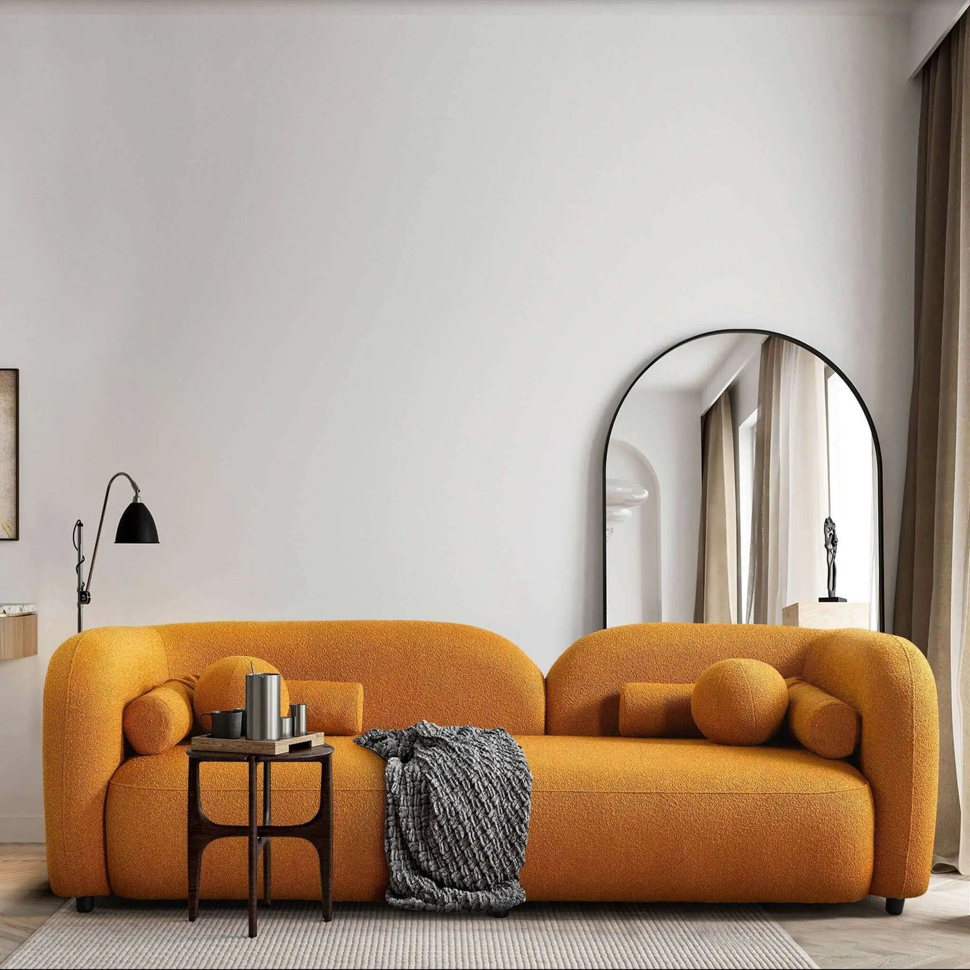 Donna - Japandi Design Boucle Sofa by HouseOfZazla