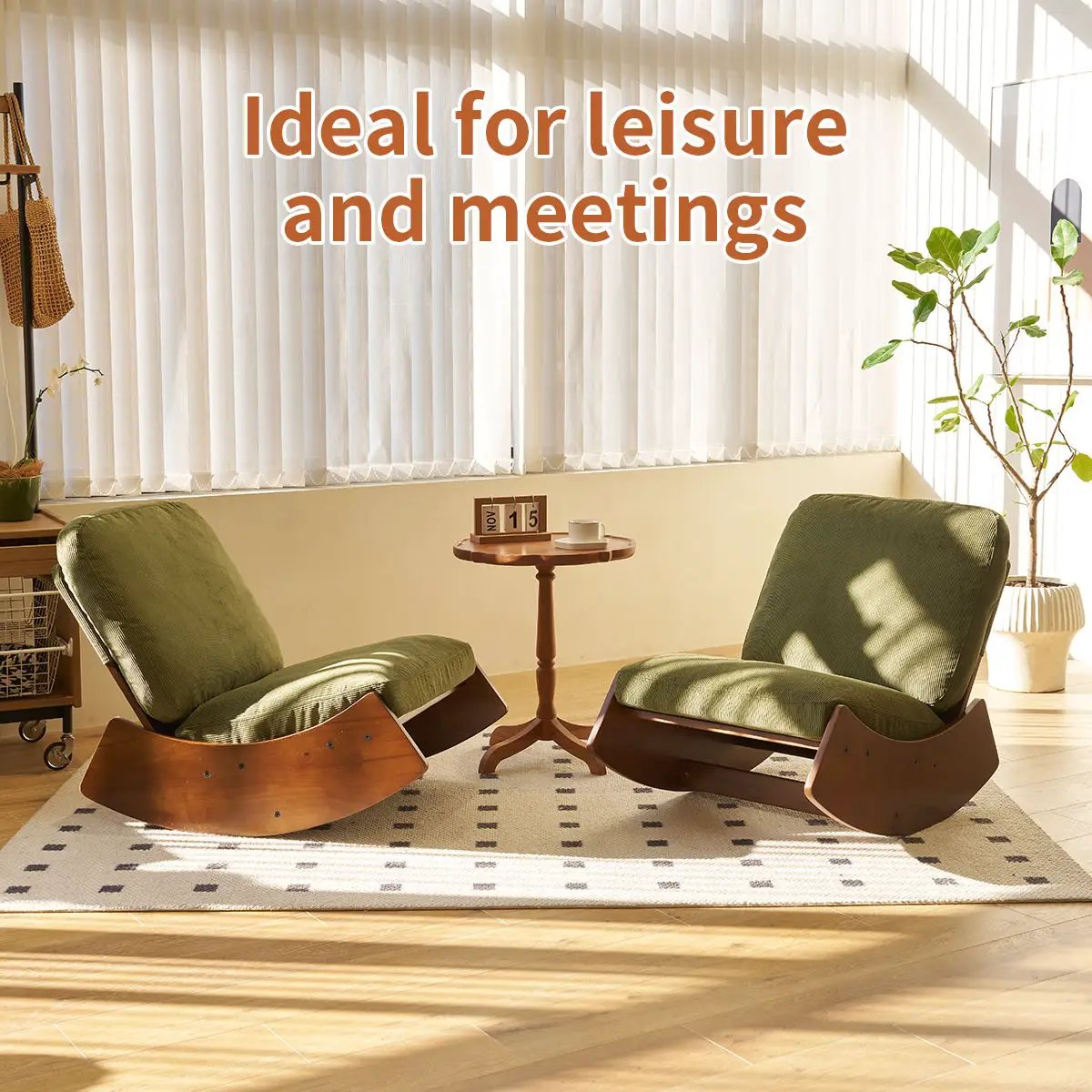 Comfortable High-Quality Upholstery Glider Rocking Chair by HouseOfZazla