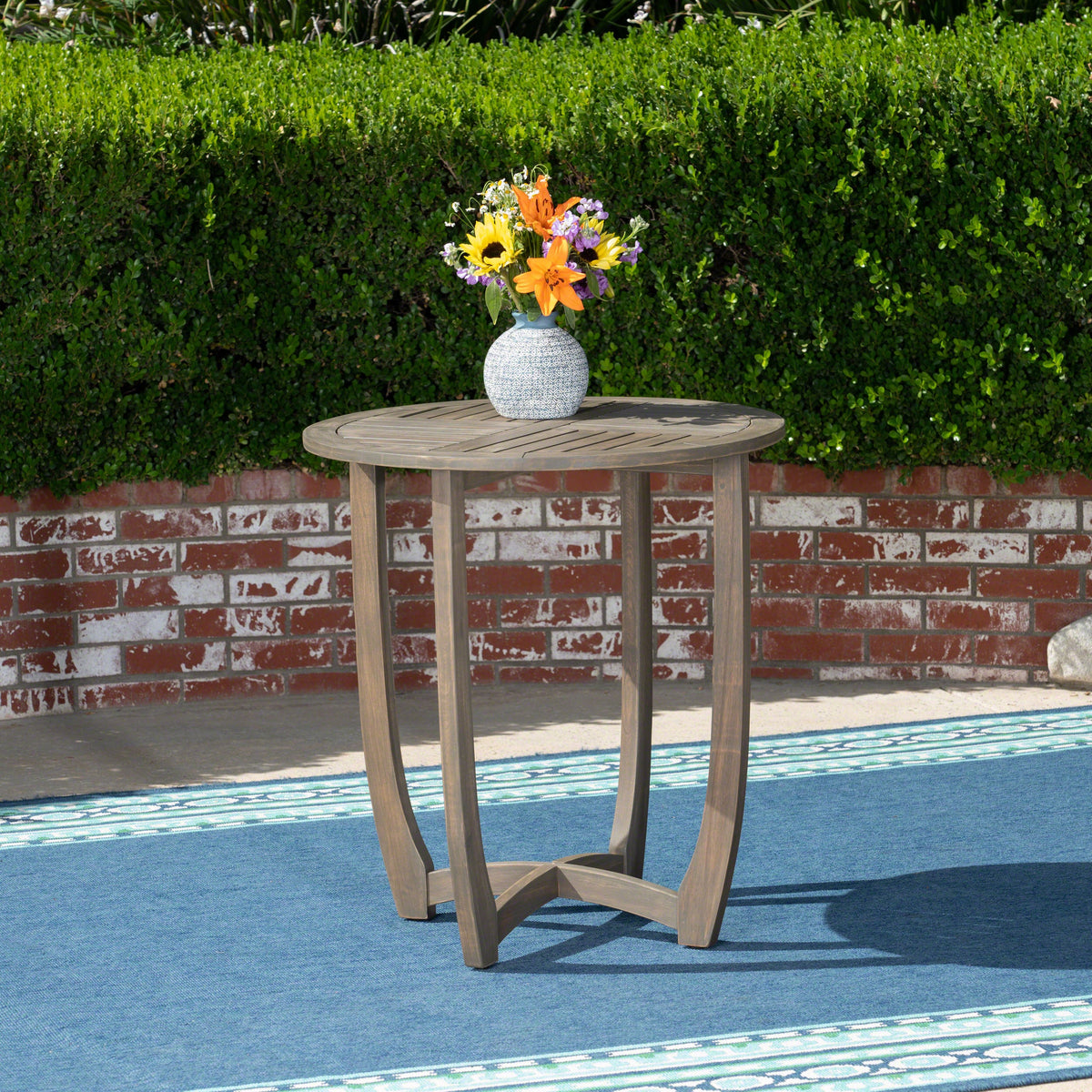 Hermosa 27.5'' Circular Wood Table, photo 4 of 10