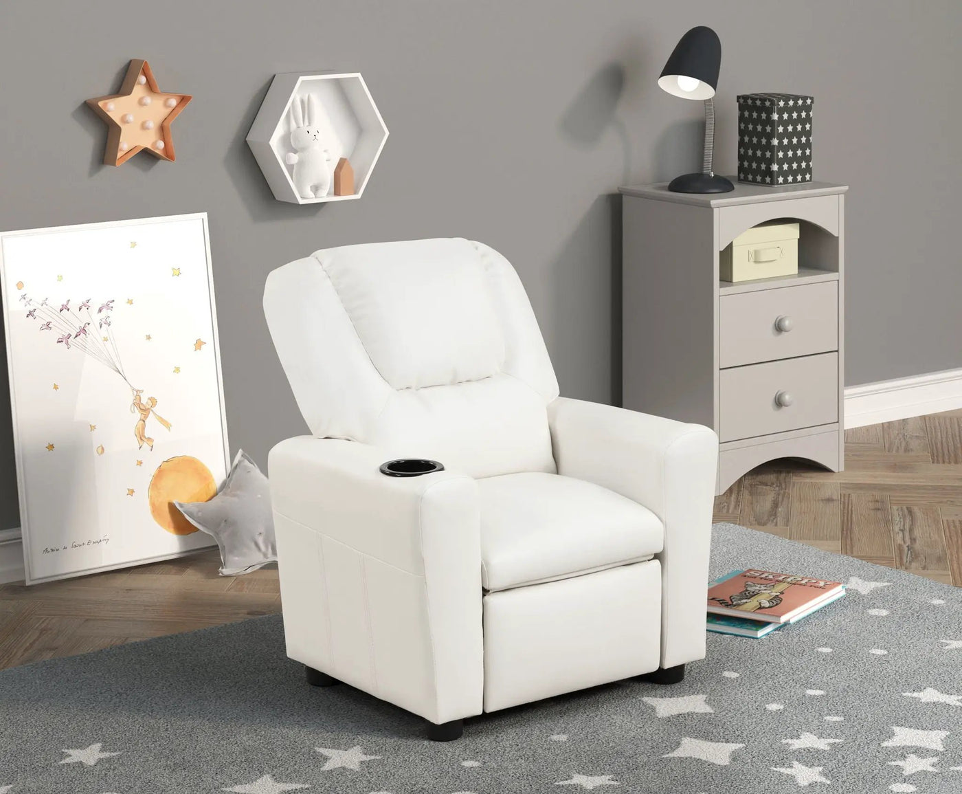 Marisa - Kids Recliner Chair With Cupholder by HouseOfZazla