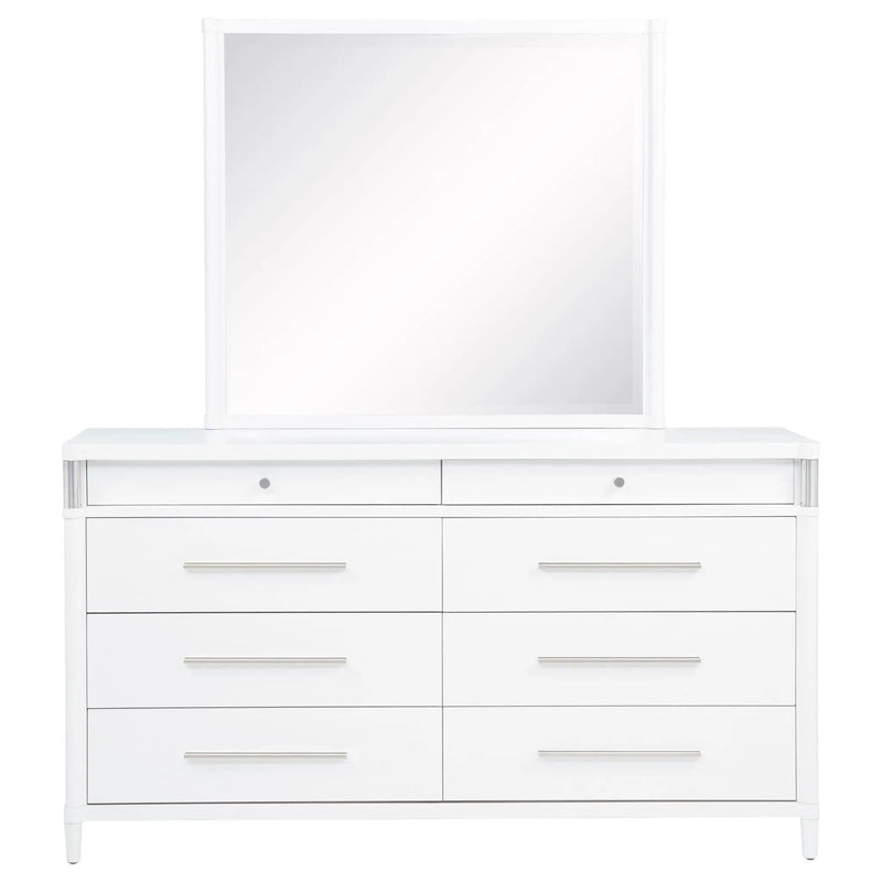 Gracemont 8-drawer Bedroom Dresser with Mirror White by Unique Piece Furniture