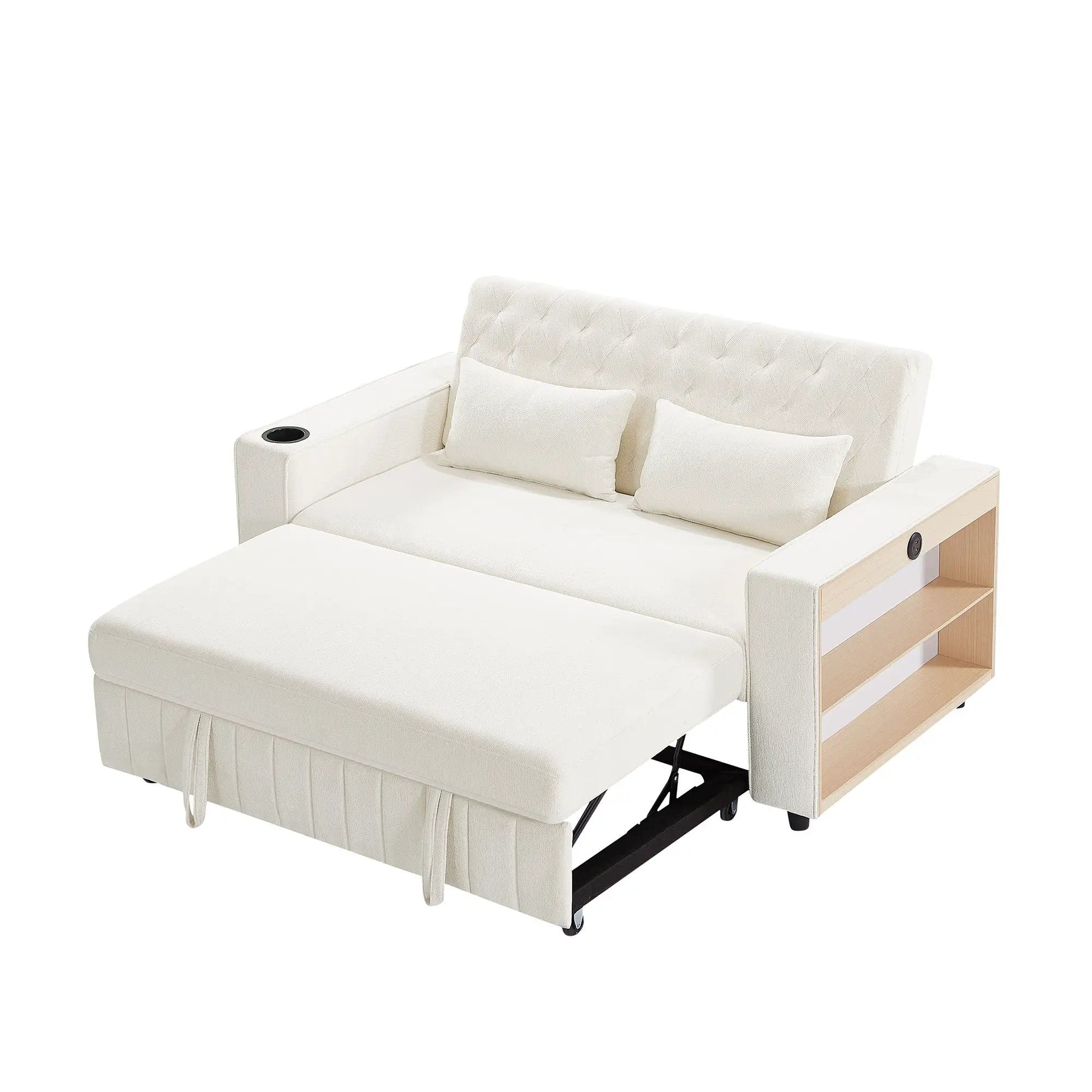 Pull-Out Sofa Bed Convertible Couch With Adjustable Backrest For Living Room by HouseOfZazla