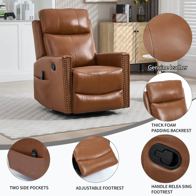 Deep Swivel Recliner and Massage Chair by HouseOfZazla