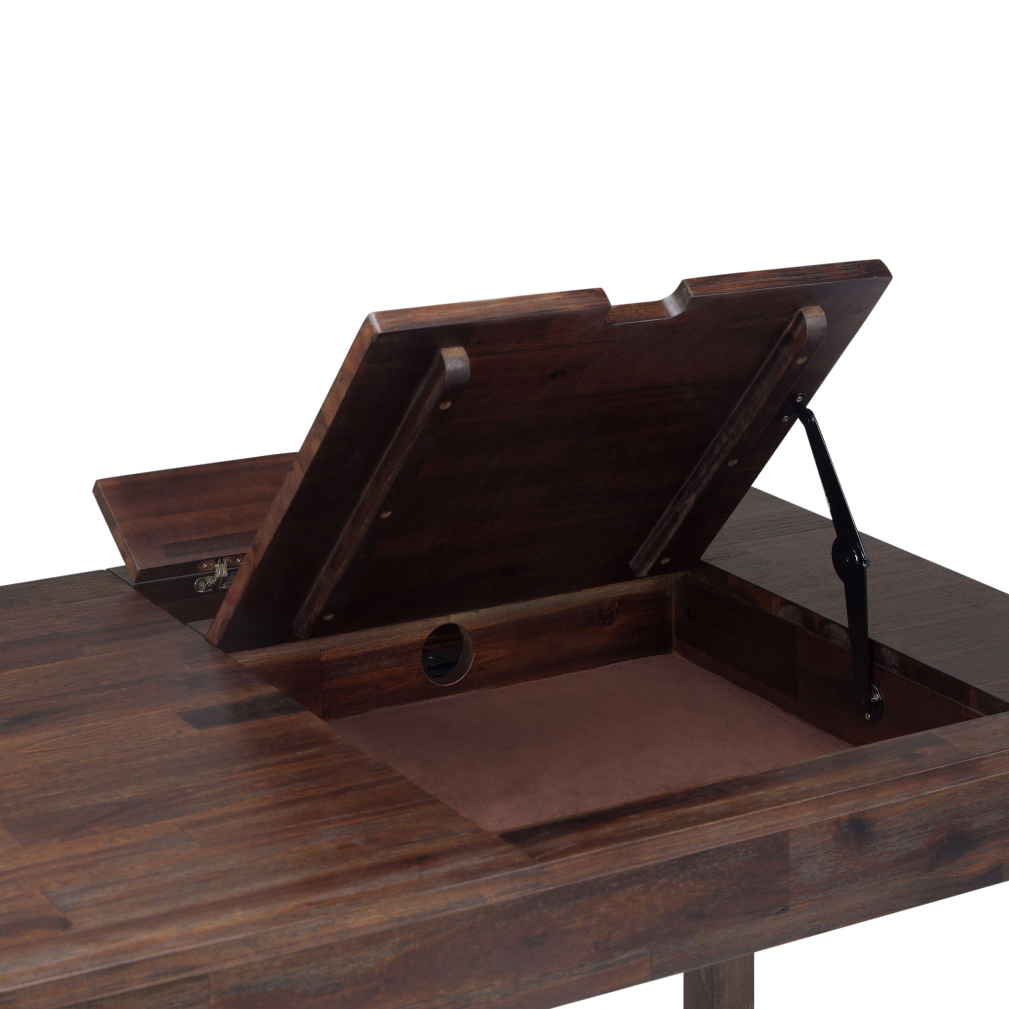 Monroe - Desk - Distressed Charcoal Brown by HouseOfZazla