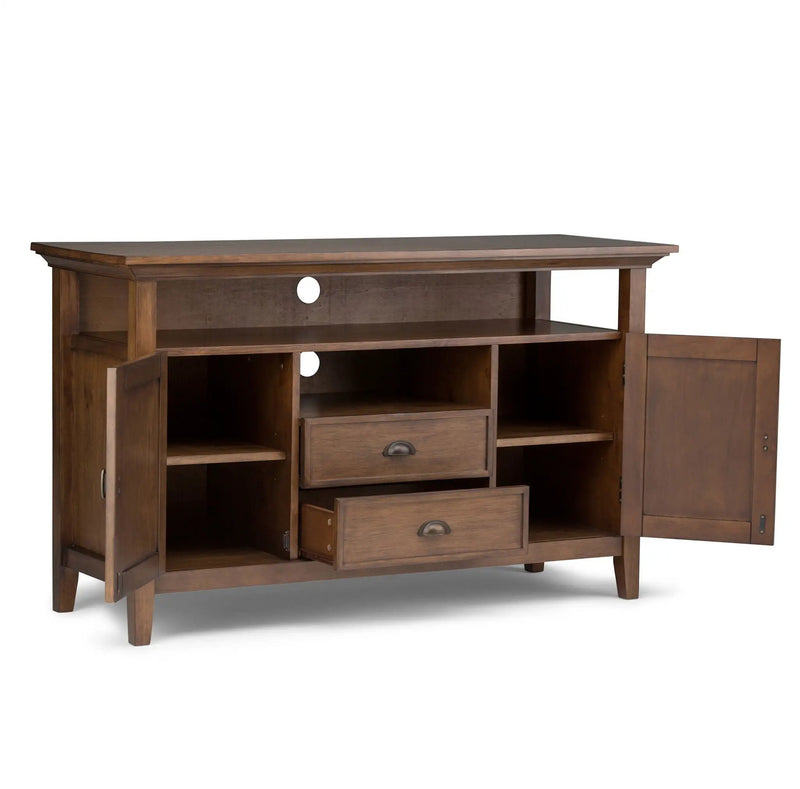 Redmond - Tall TV Media Stand - Rustic Natural Aged Brown by Unique Piece Furniture