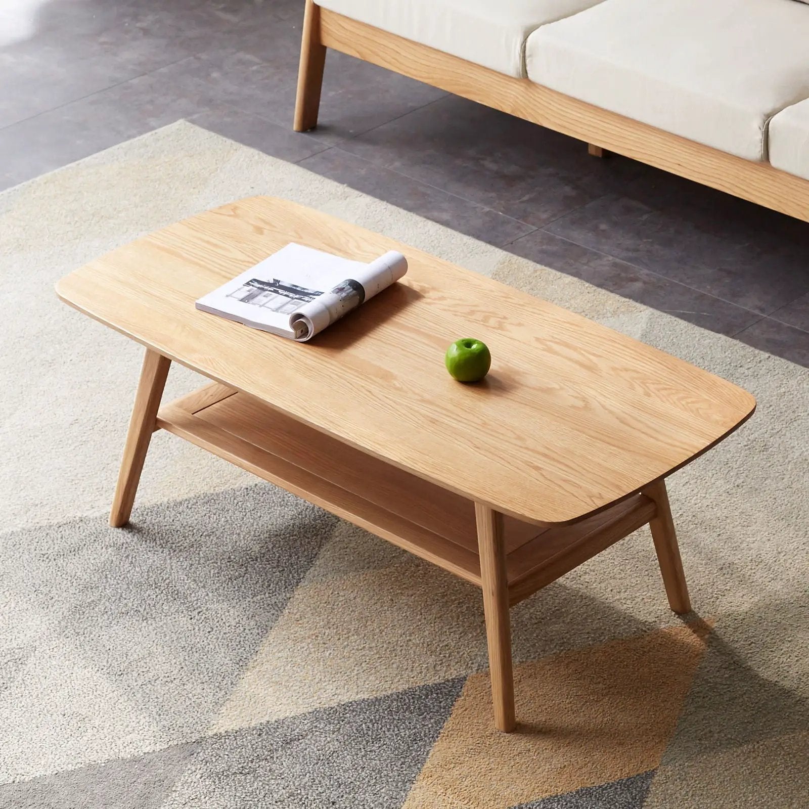 Low Coffee Table With Storage Shelf by Unique Piece Furniture