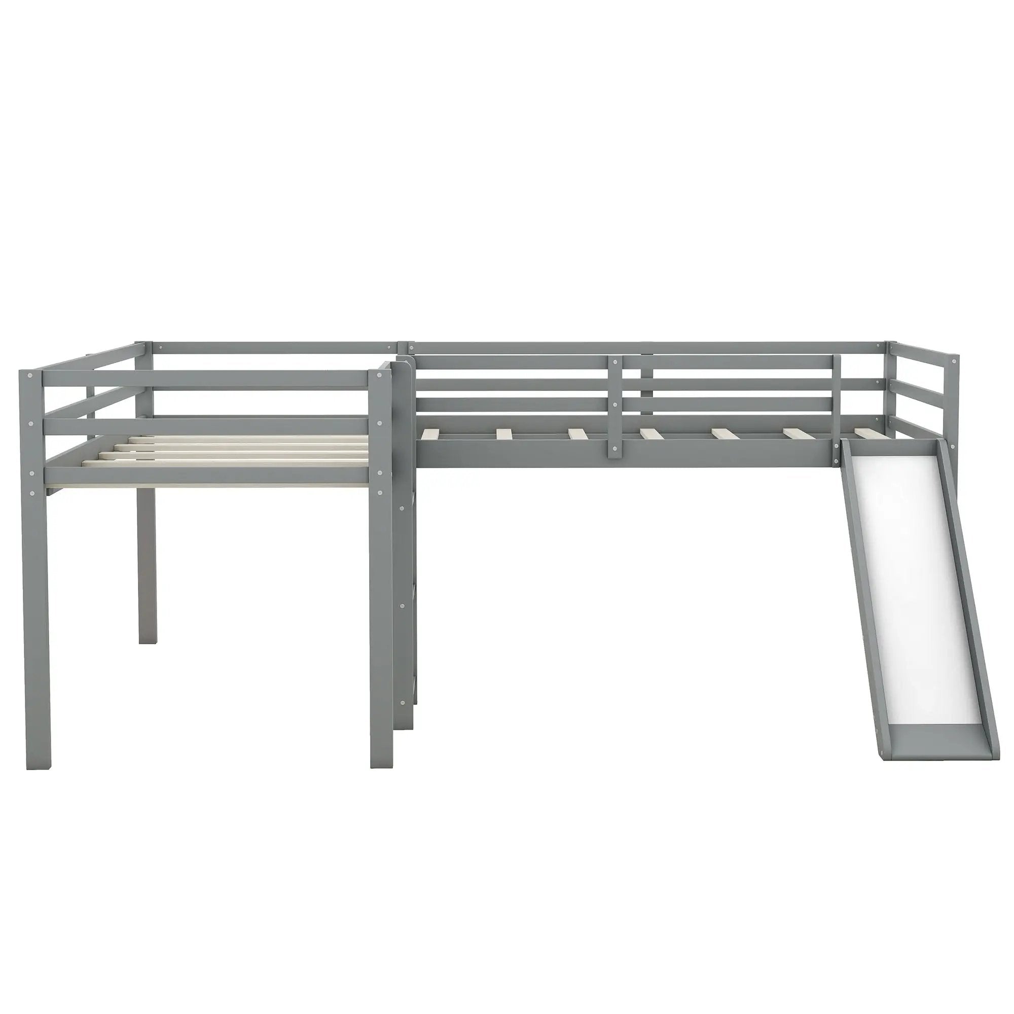 L Shaped Loft Bed With Ladder And Slide by Unique Piece Furniture