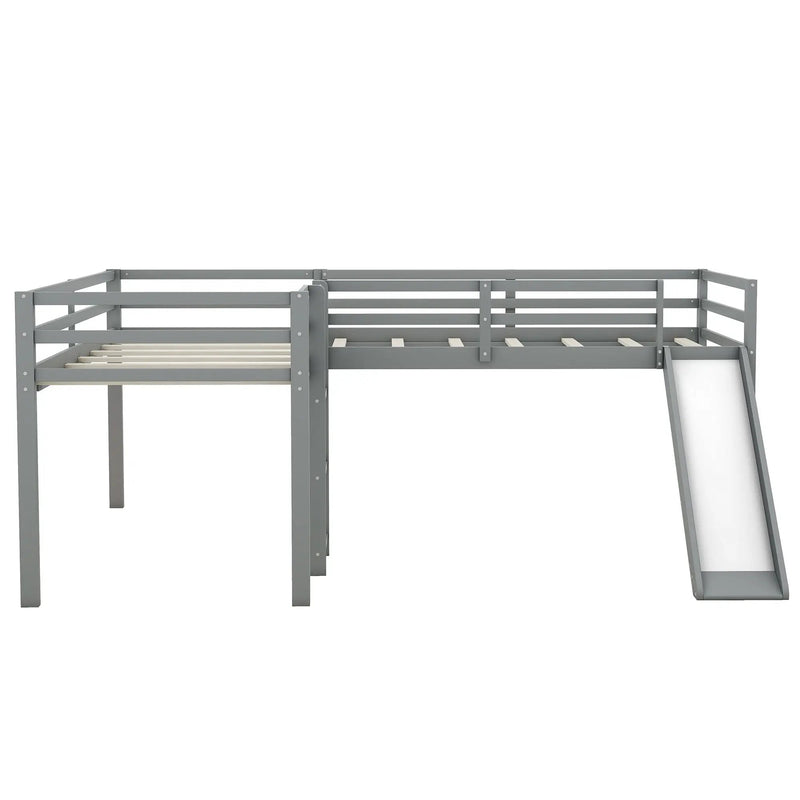L Shaped Loft Bed With Ladder And Slide by Unique Piece Furniture