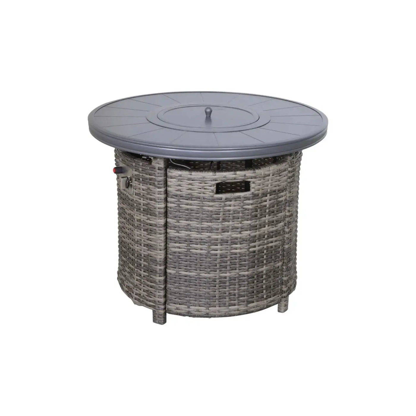 Wicker Outdoor Lounge Set With Cushions And Fire Pit by HouseOfZazla