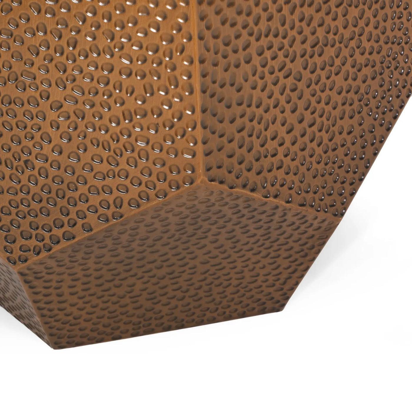 Modern Hammered Iron Geometric End Table by HouseOfZazla