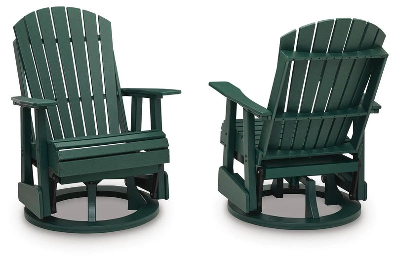 Shell Beach - Swivel Glider Chair - Green by Unique Piece Furniture