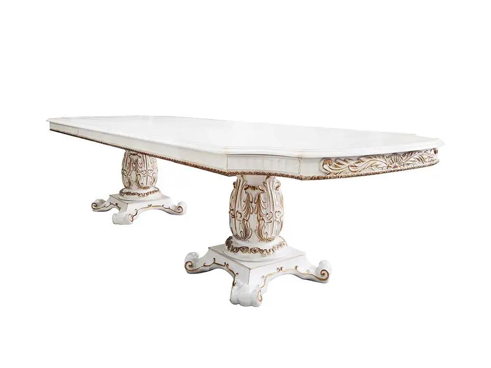 Vendome - 30" Dining Table With Pedestal Base - Antique Pearl by Unique Piece Furniture