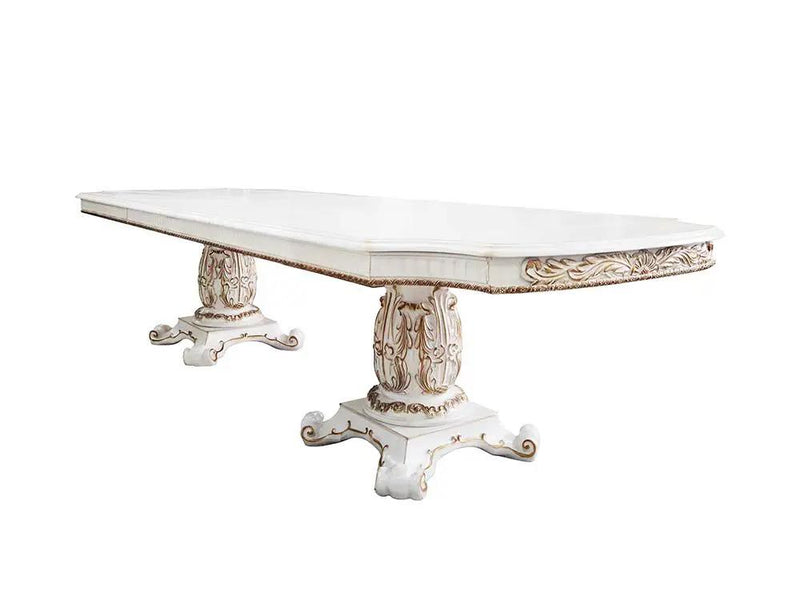 Vendome - 30" Dining Table With Pedestal Base - Antique Pearl by Unique Piece Furniture