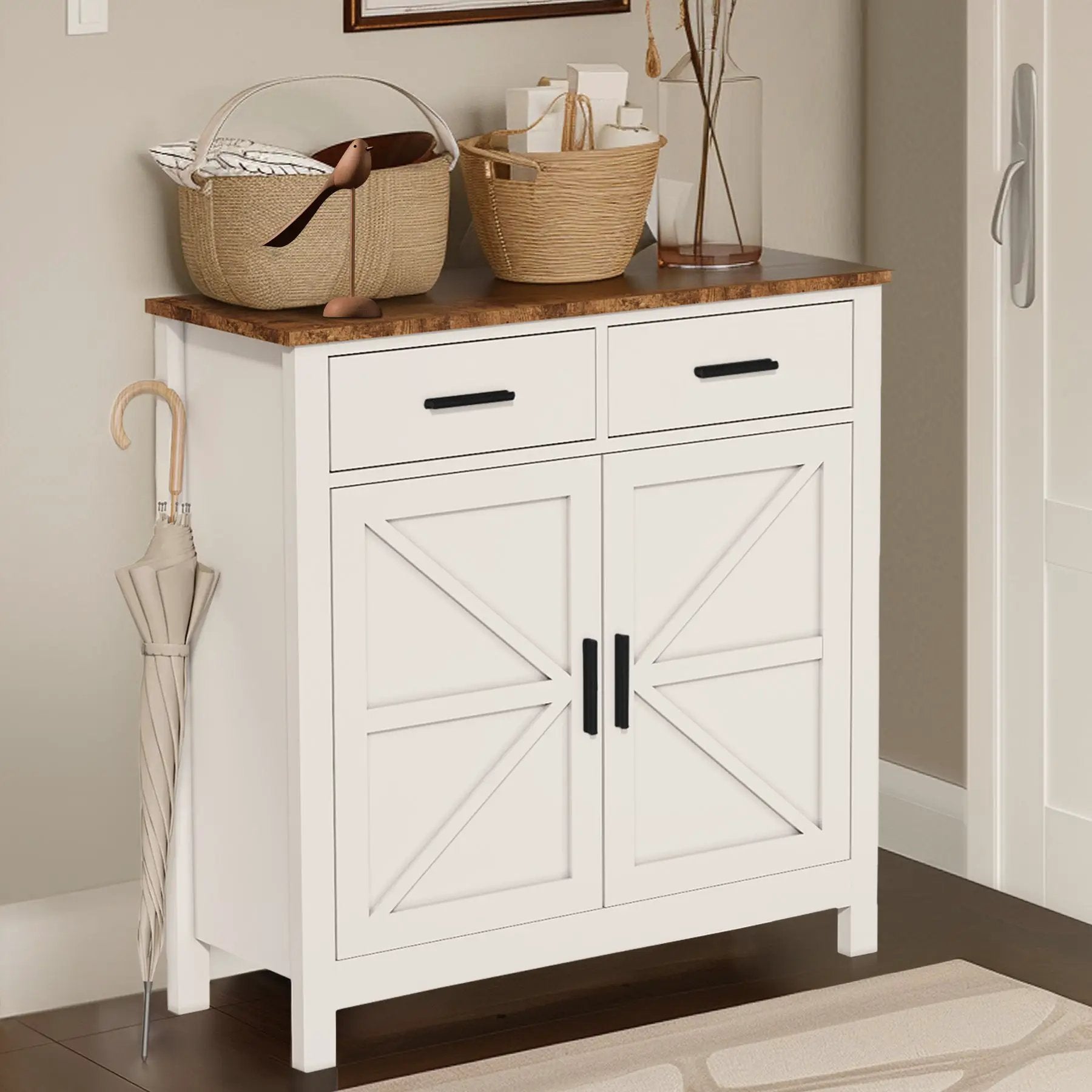 Modern Farmhouse Kitchen Storage Cabinet by HouseOfZazla