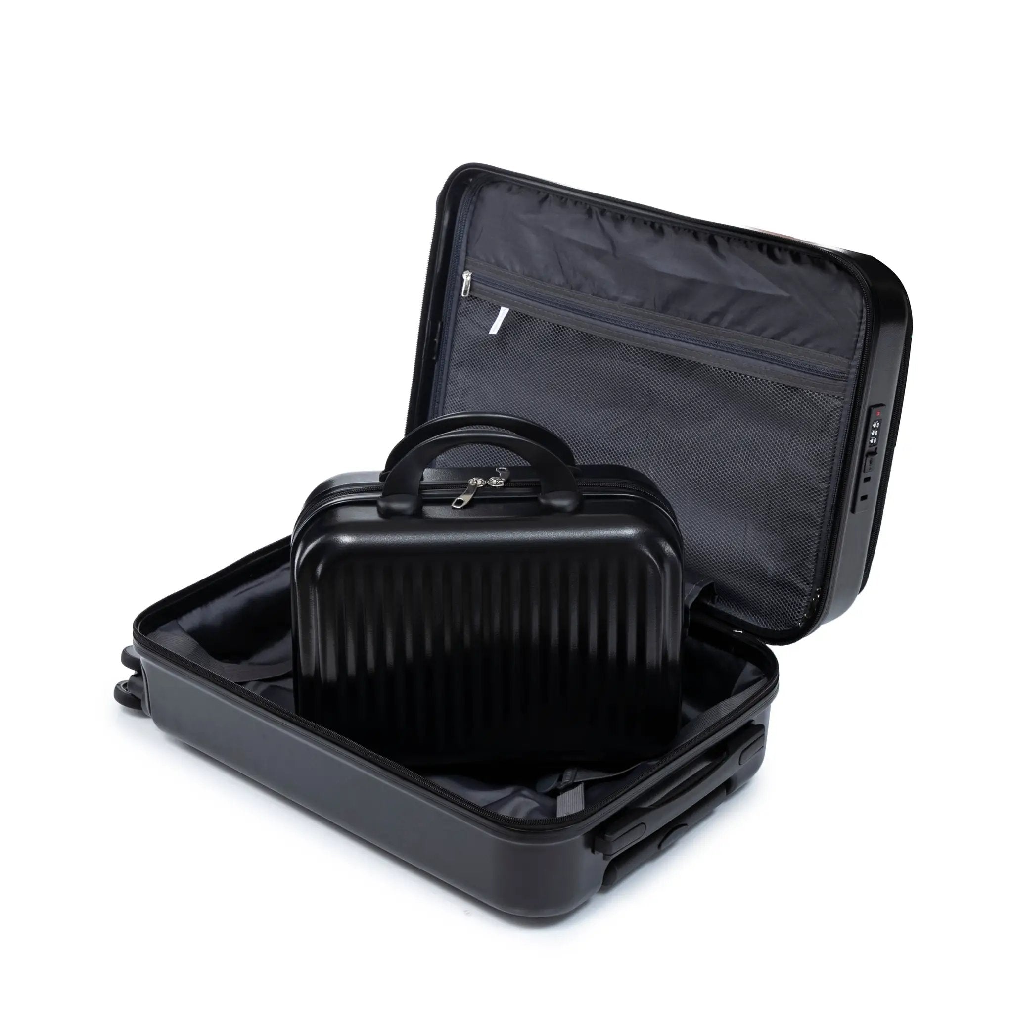 14' & 20' ABS Spinner Wheel Luggage Set with Cosmetic Case by HouseOfZazla