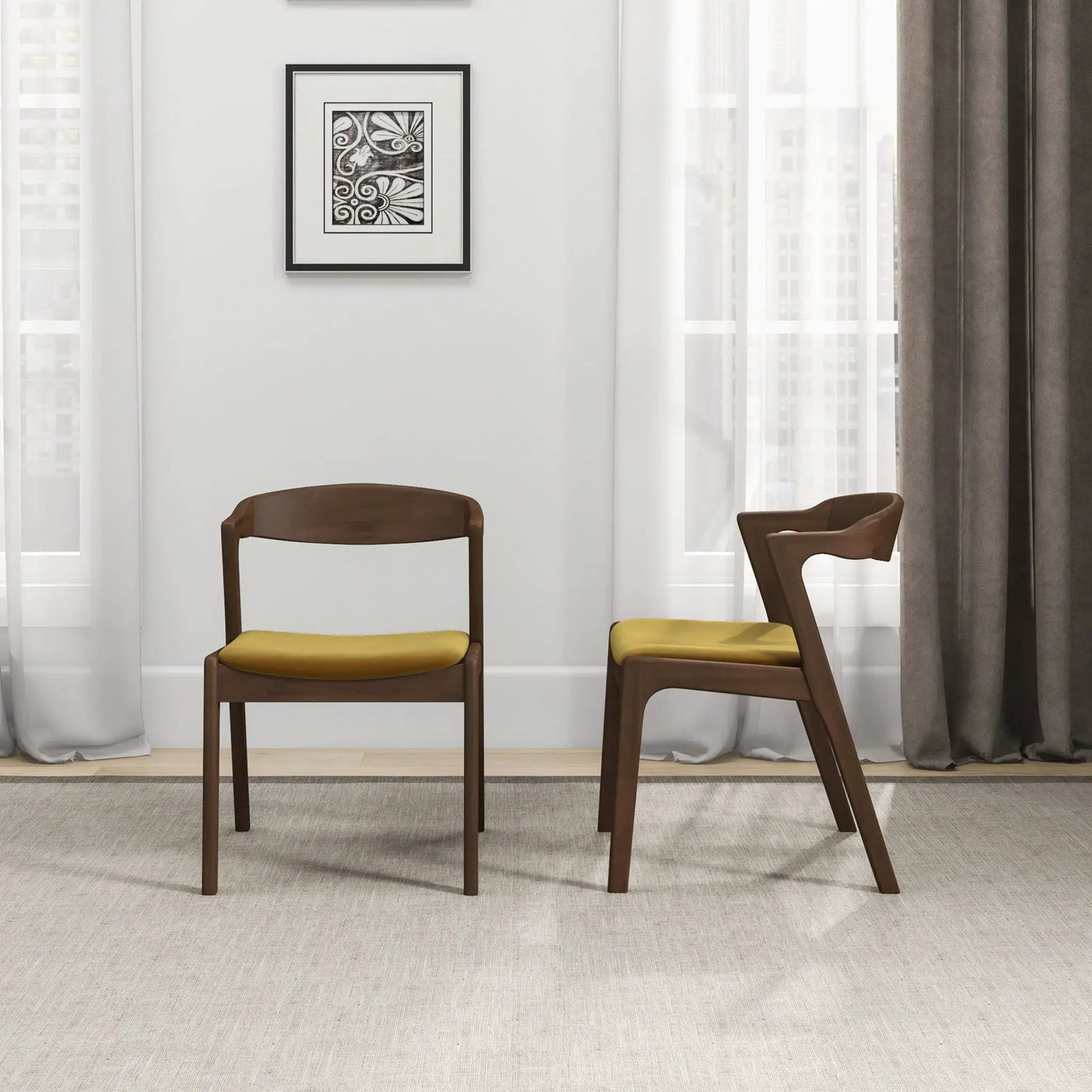 Dakota - Mid-Century Modern Dining Chair (Set of 2) by HouseOfZazla