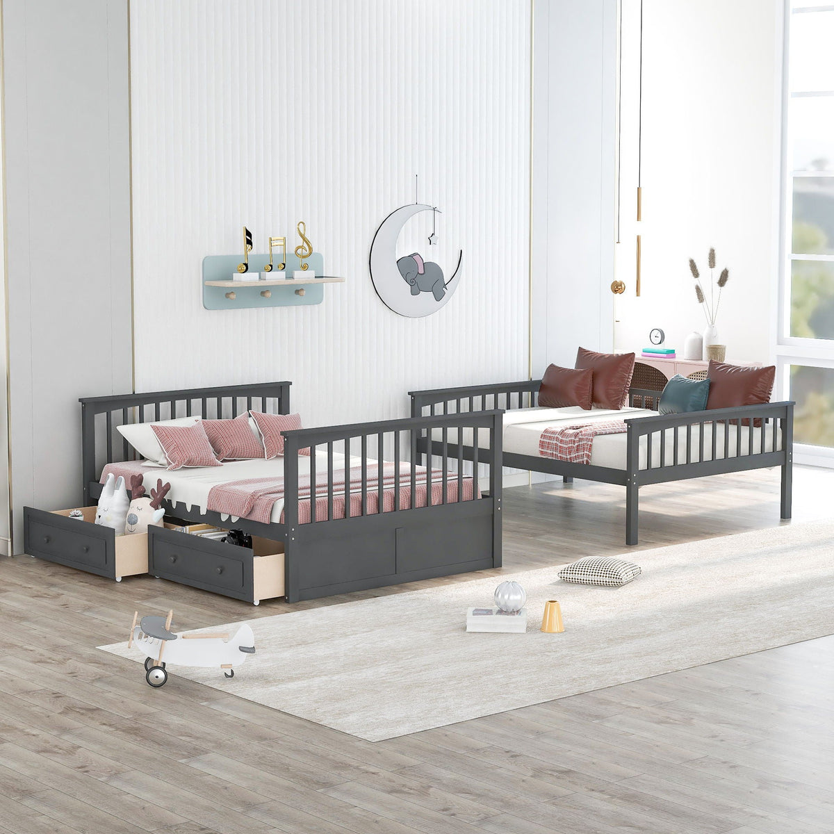 Bunk Bed With Drawers, Convertible Design, photo 24 of 28