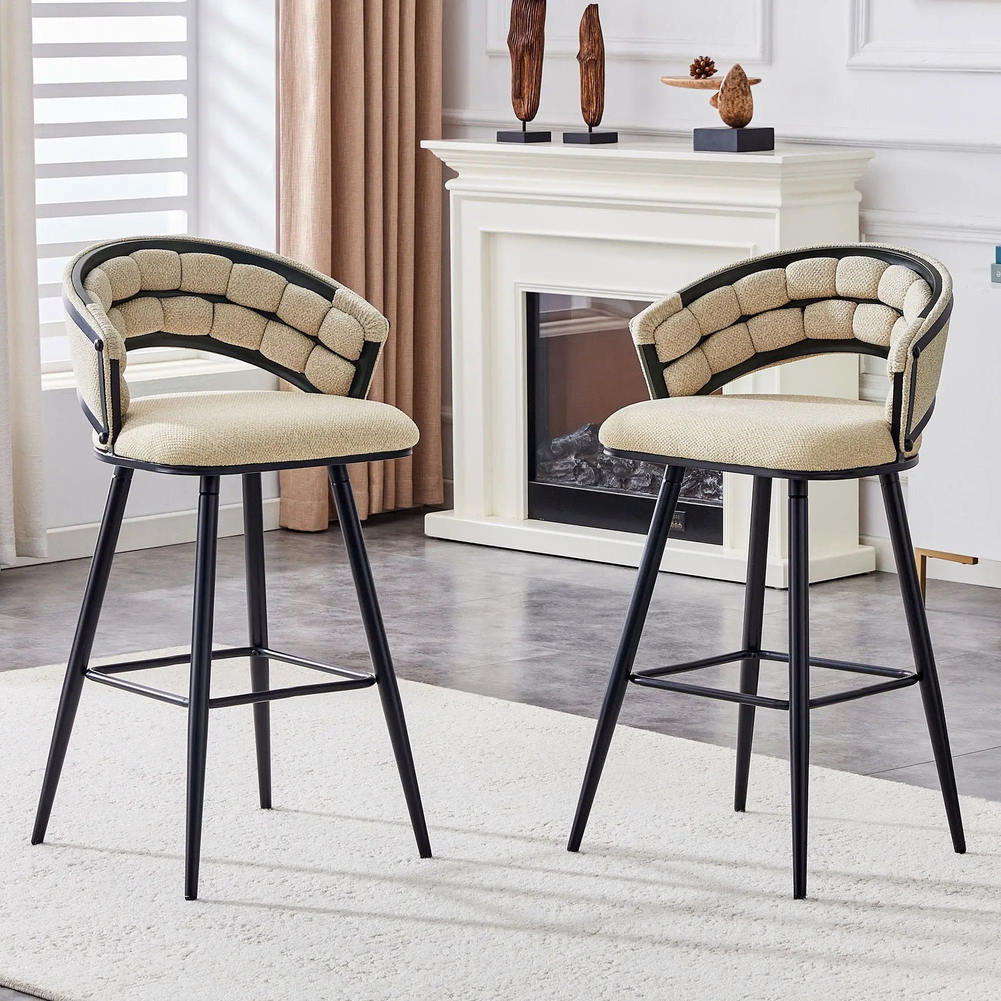 Bar Stools, Kitchen Island Counter Height Stools (Set of 2) by Unique Piece Furniture