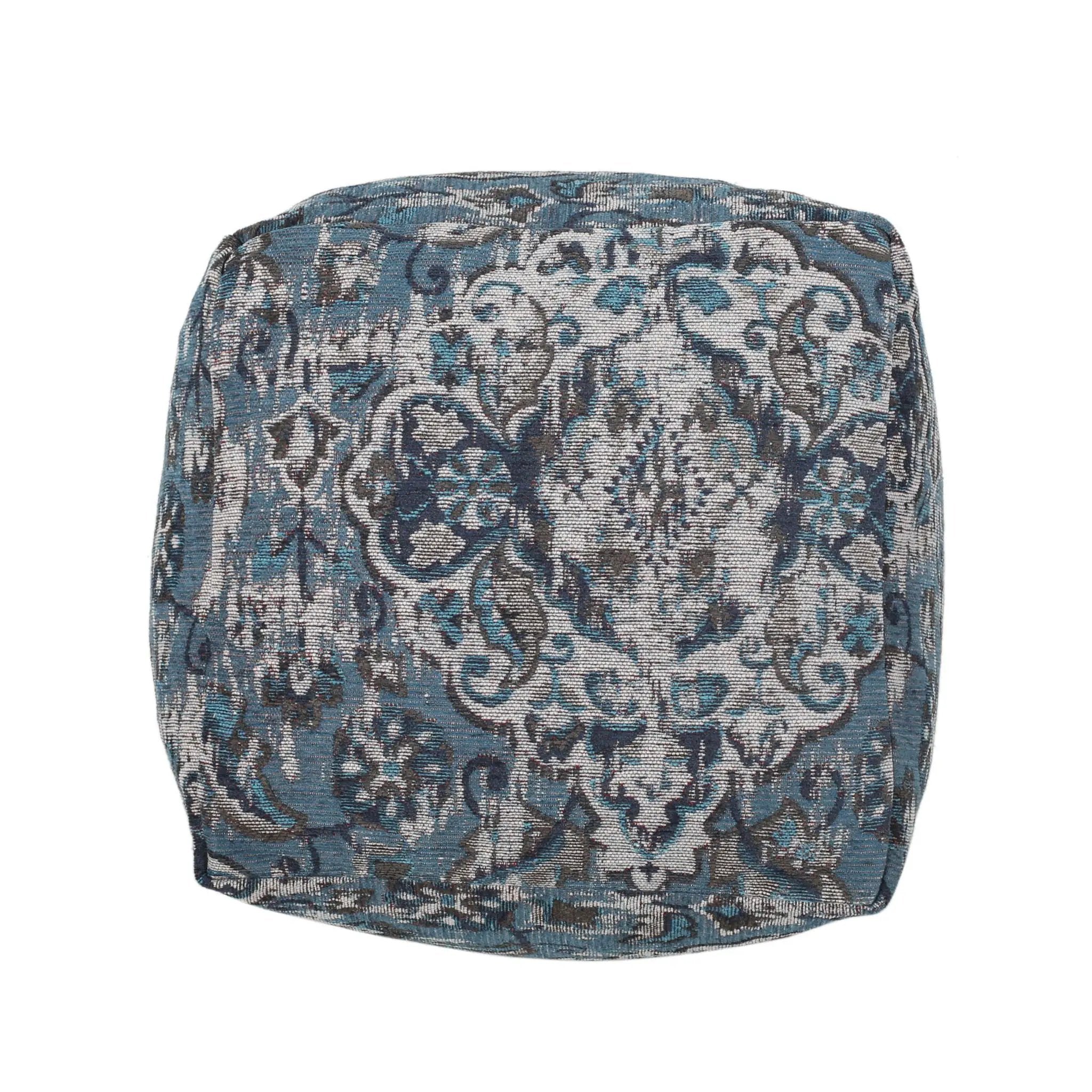 Anita - Square Pouf Ottoman And Floor Cushion - Blue by Unique Piece Furniture
