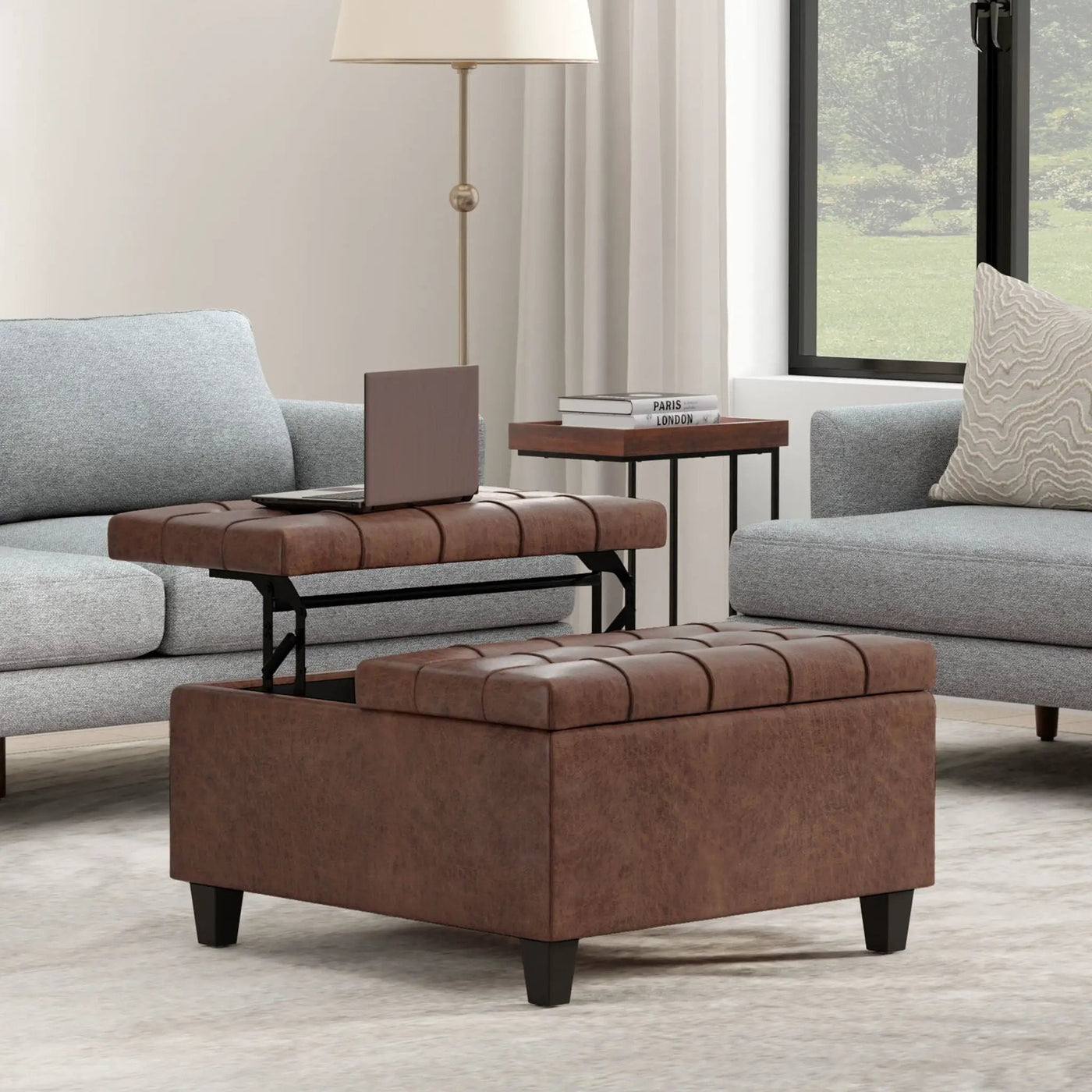 Harrison - Large Coffee Table Storage Ottoman by HouseOfZazla
