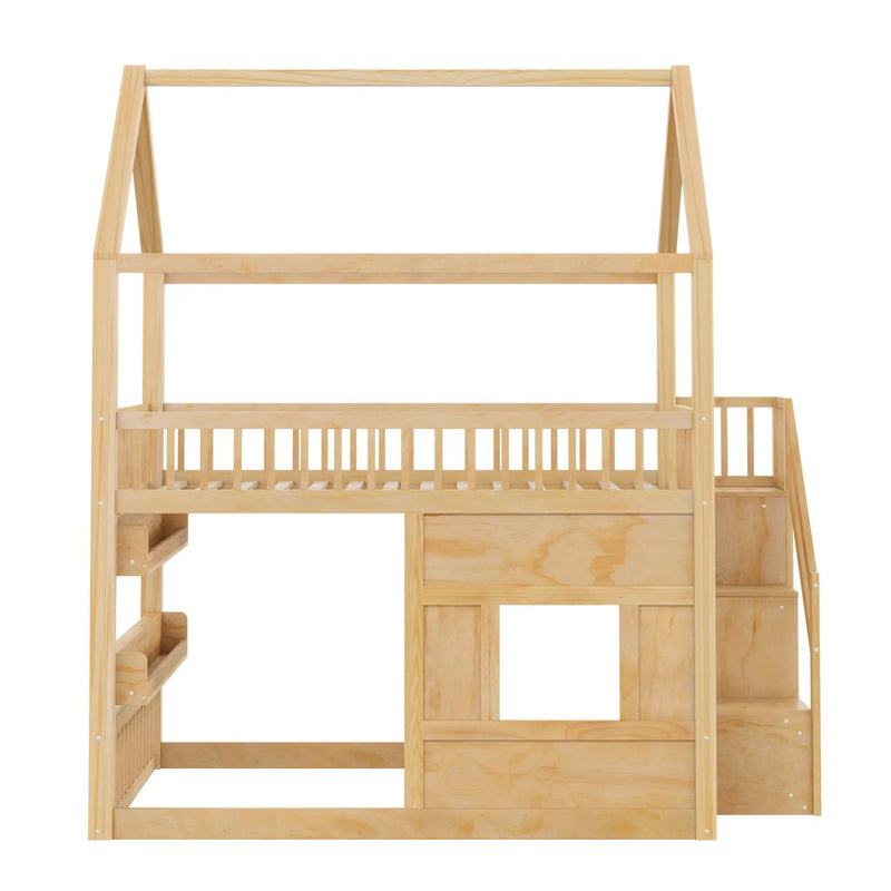 House Bed With Built-In LED Shelf Light by HouseOfZazla