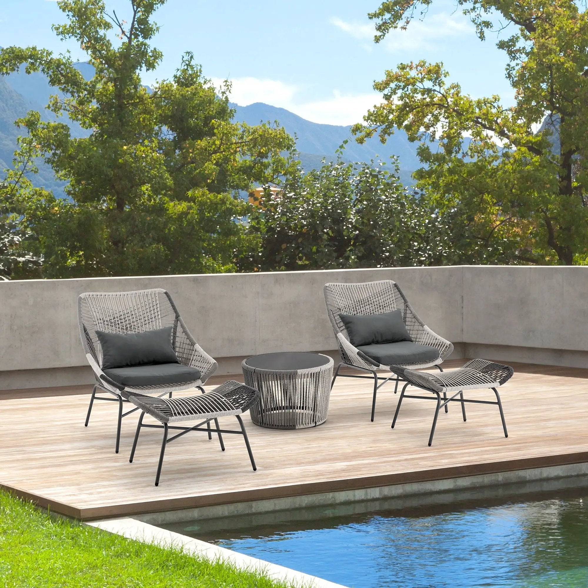 Ashland - 5 Piece Outdoor Conversation Set