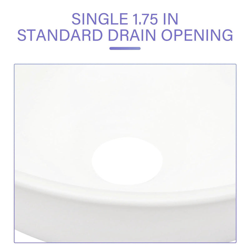 Modern Ceramic Circular Vessel Bathroom Sink by HouseOfZazla