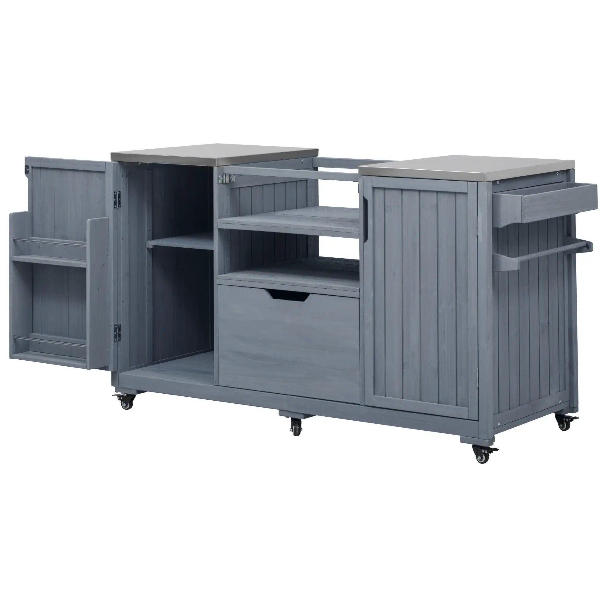 K&K 66.5" Outdoor Kitchen Island for Big Green Egg Grills by HouseOfZazla