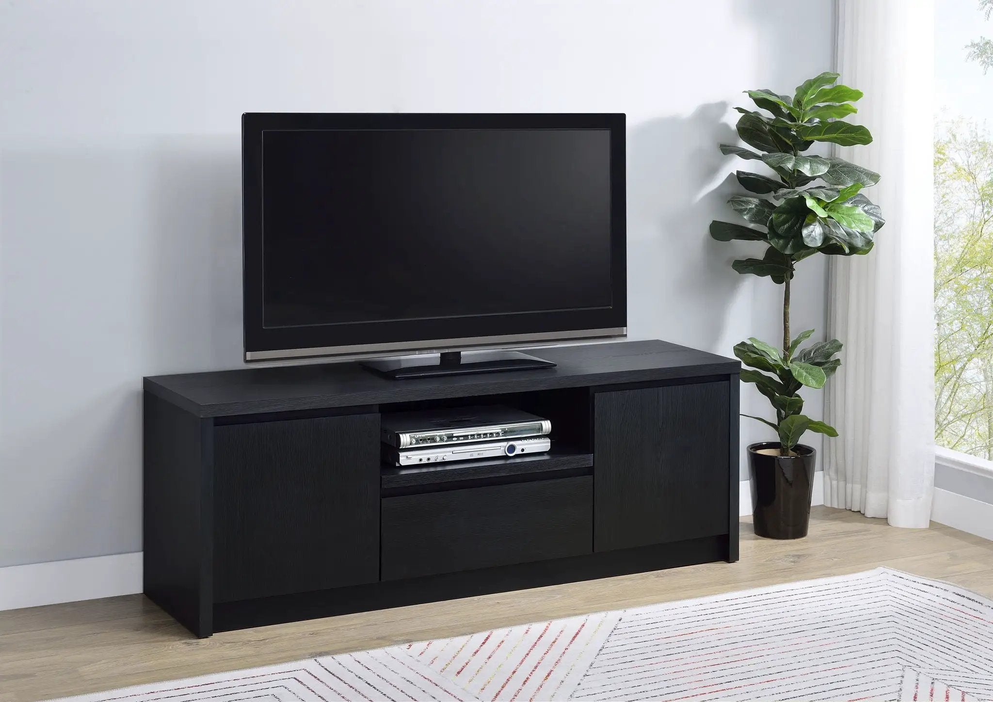 Winfield 60-inch 2-door TV Stand Media Console Black by Unique Piece Furniture