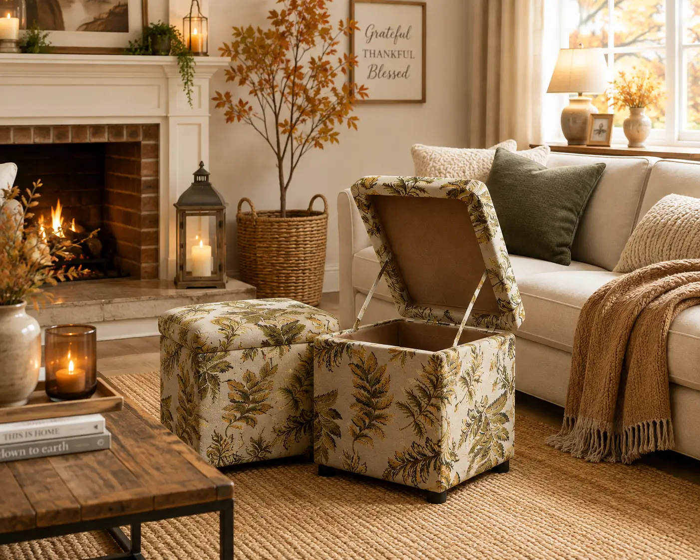 Jacob 18" Storage Cube Ottoman by HouseOfZazla