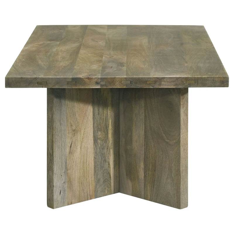 Andando Rectangular Solid Wood Coffee Table Mango Brown by Unique Piece Furniture