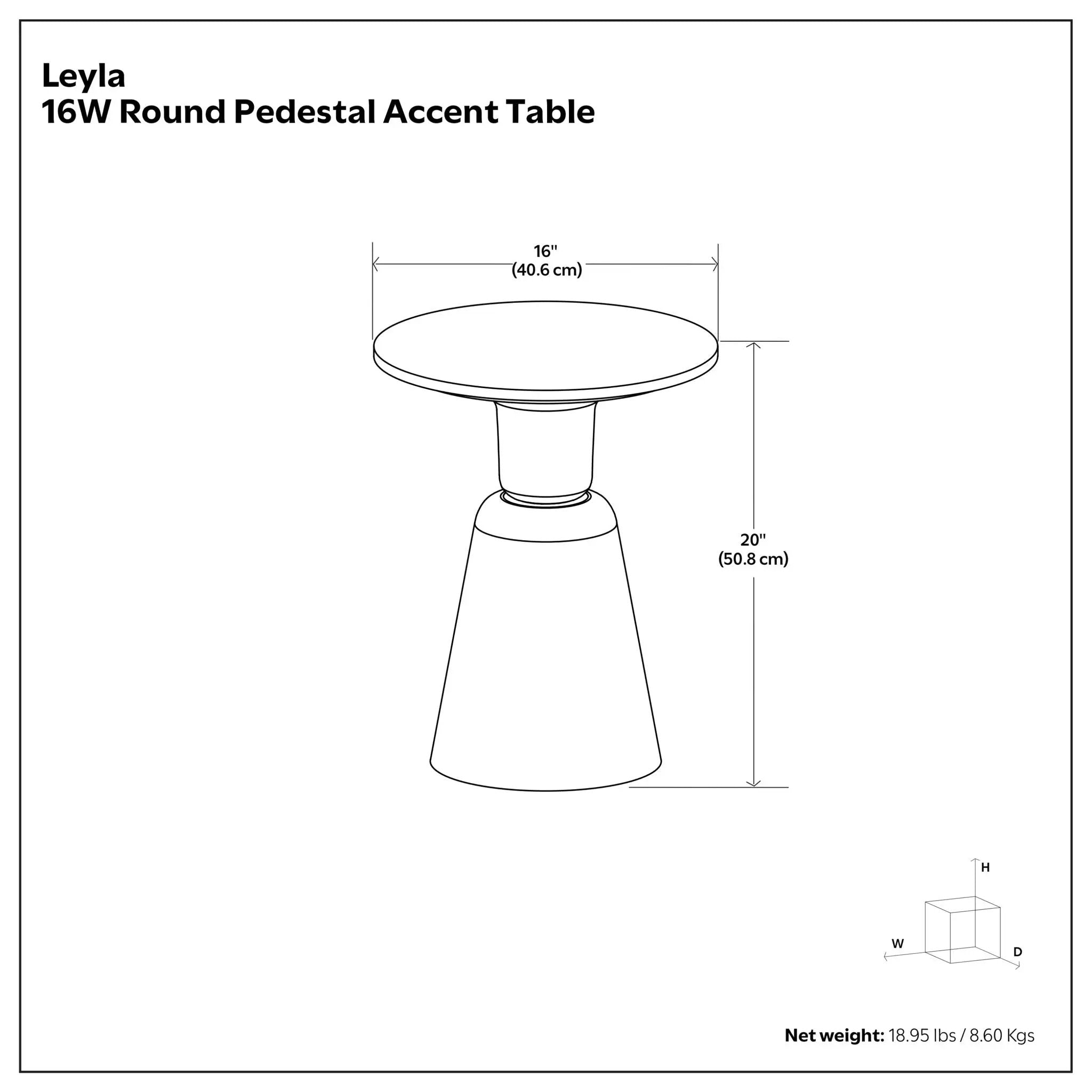 Leyla - Side Table - Antique Brass by Unique Piece Furniture