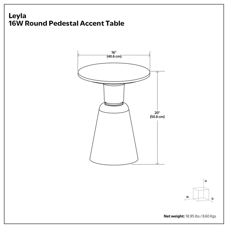 Leyla - Side Table - Antique Brass by HouseOfZazla