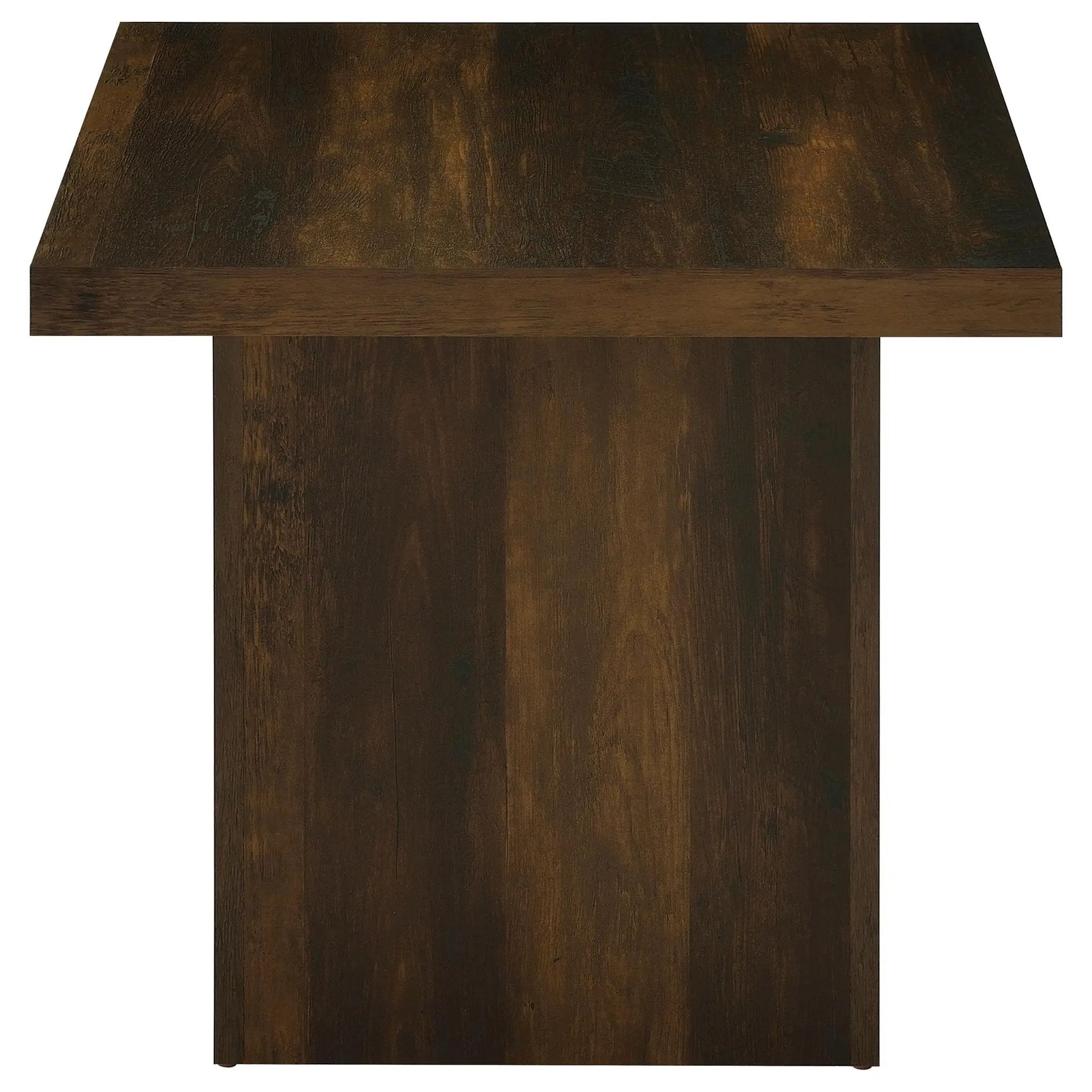 Devar Square Engineered Wood Side End Table Dark Pine by Unique Piece Furniture