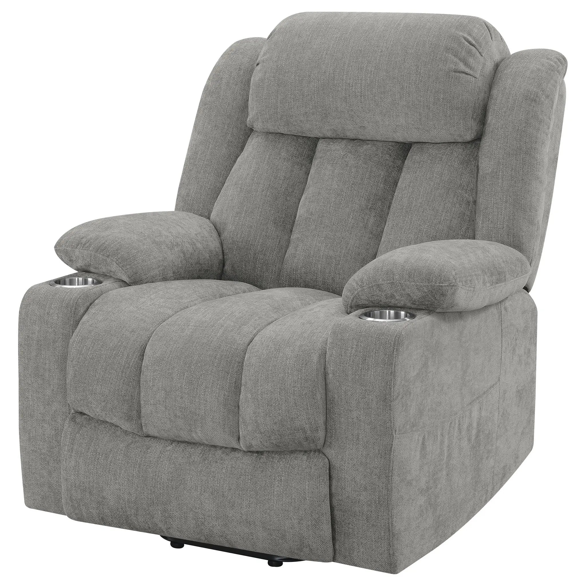 Beca - Upholstered Power Lift Recliner With Cupholders And USB Charging by Unique Piece Furniture