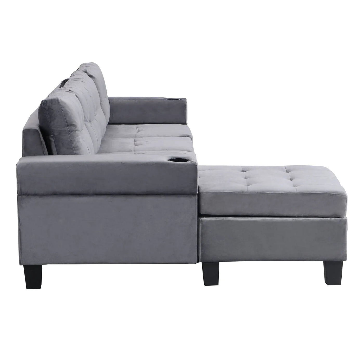 Modern Sectional Sofa Set With L Shape Chaise Lounge And Storage by HouseOfZazla