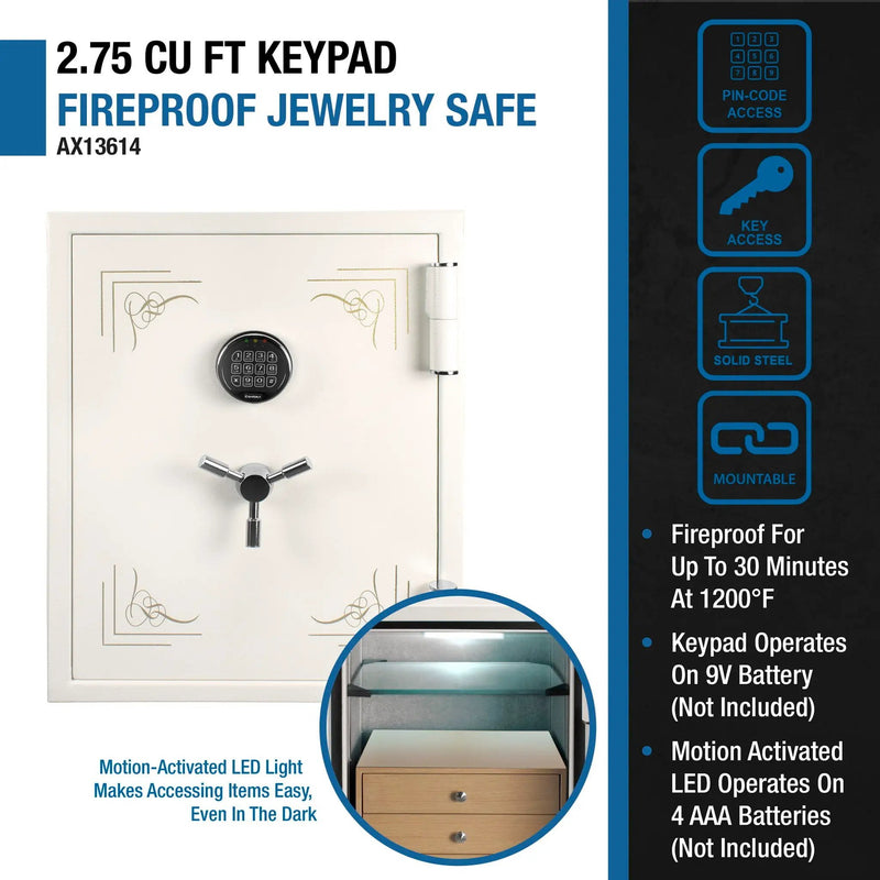Keypad Fireproof Protection Jewelry Safe by HouseOfZazla