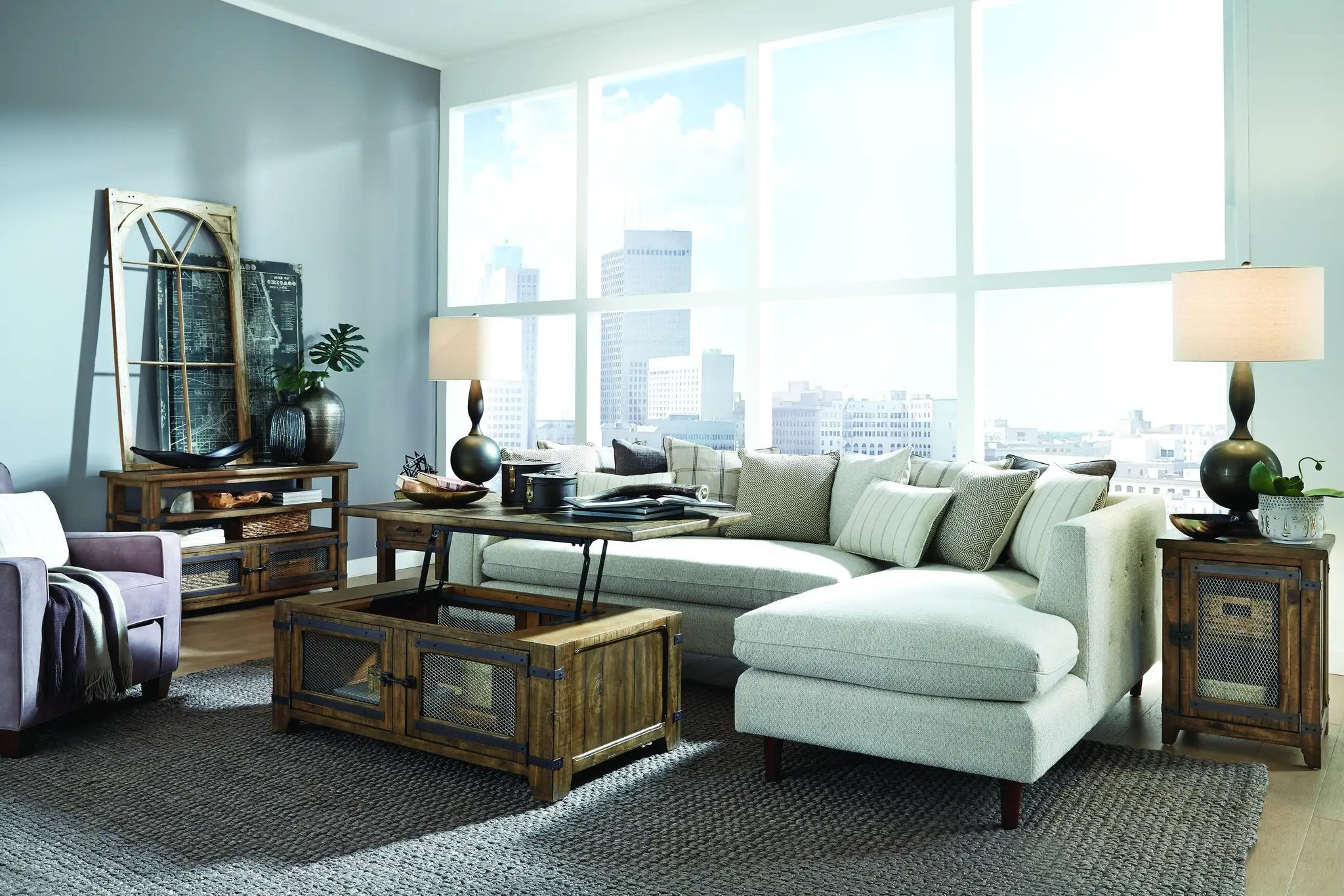 Chesterfield - Rectangular End Table - Farmhouse Timber by Unique Piece Furniture