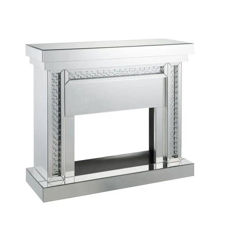 Nysa - 42" Fireplace - Mirrored & Faux Crystals by Unique Piece Furniture