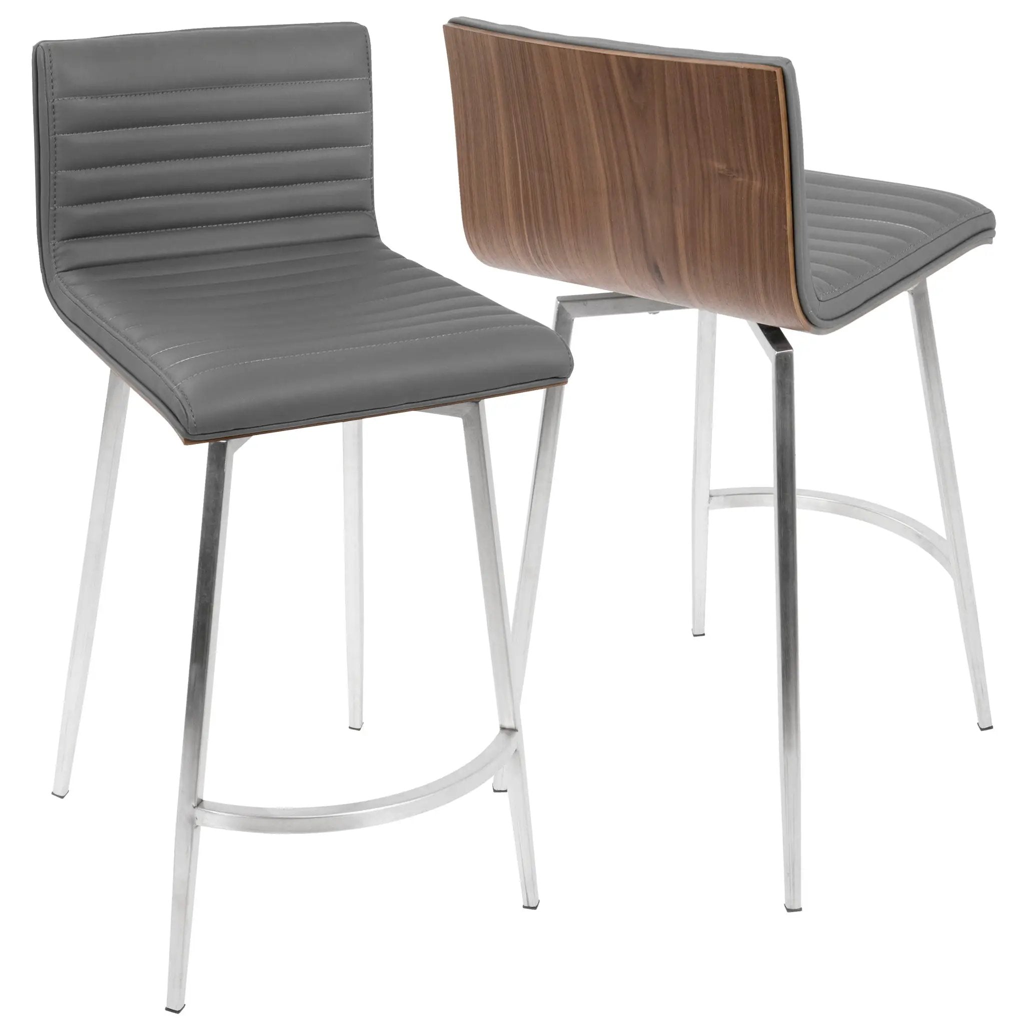 Mason - Contemporary Swivel Counter Stool (Set of 2) by HouseOfZazla