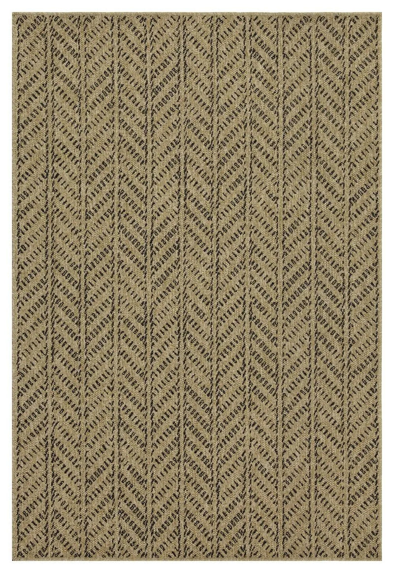 Earth - 7'10" X 10'3" Indoor, Outdoor Area Rug - Black, Natural by HouseOfZazla