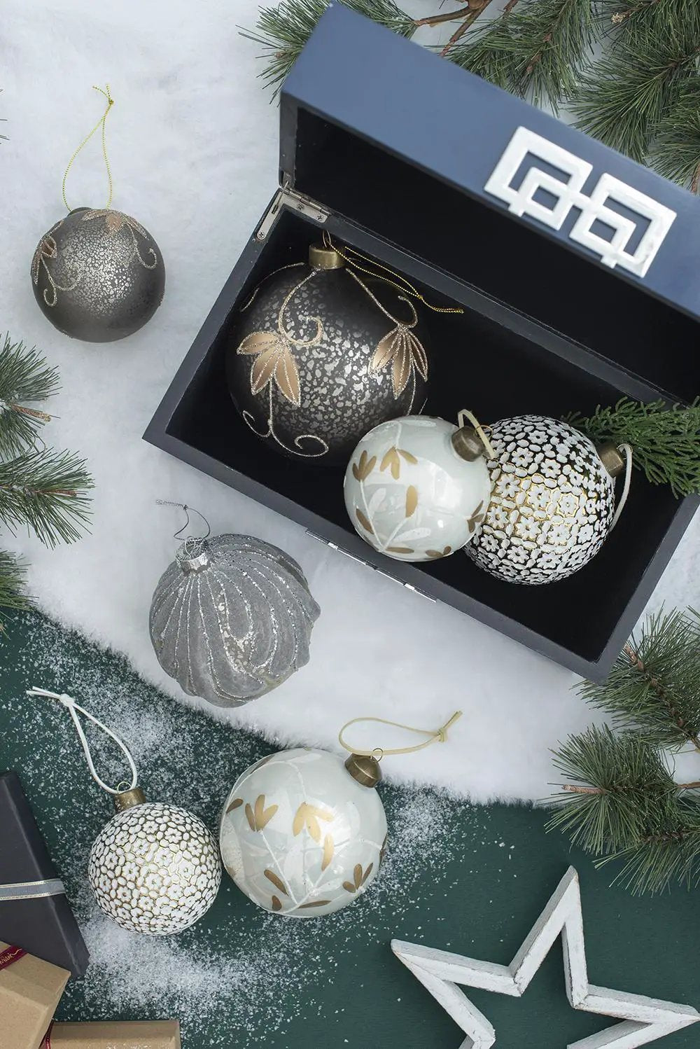 Christmas Ball Ornaments Decorative Hanging Tree Ornaments For Holiday Party Decorations by HouseOfZazla