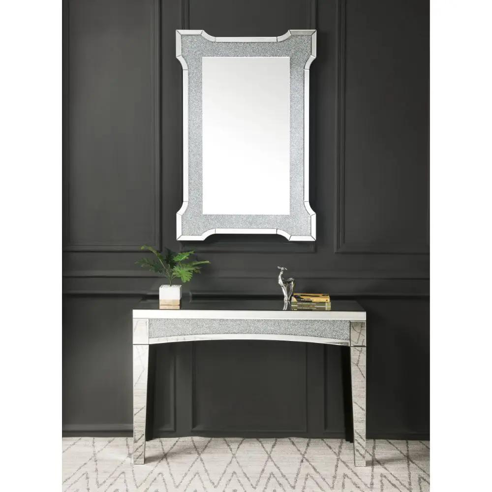 Noralie - 47" X 31" Accent Mirror With Faux Diamonds - Mirrored by Unique Piece Furniture