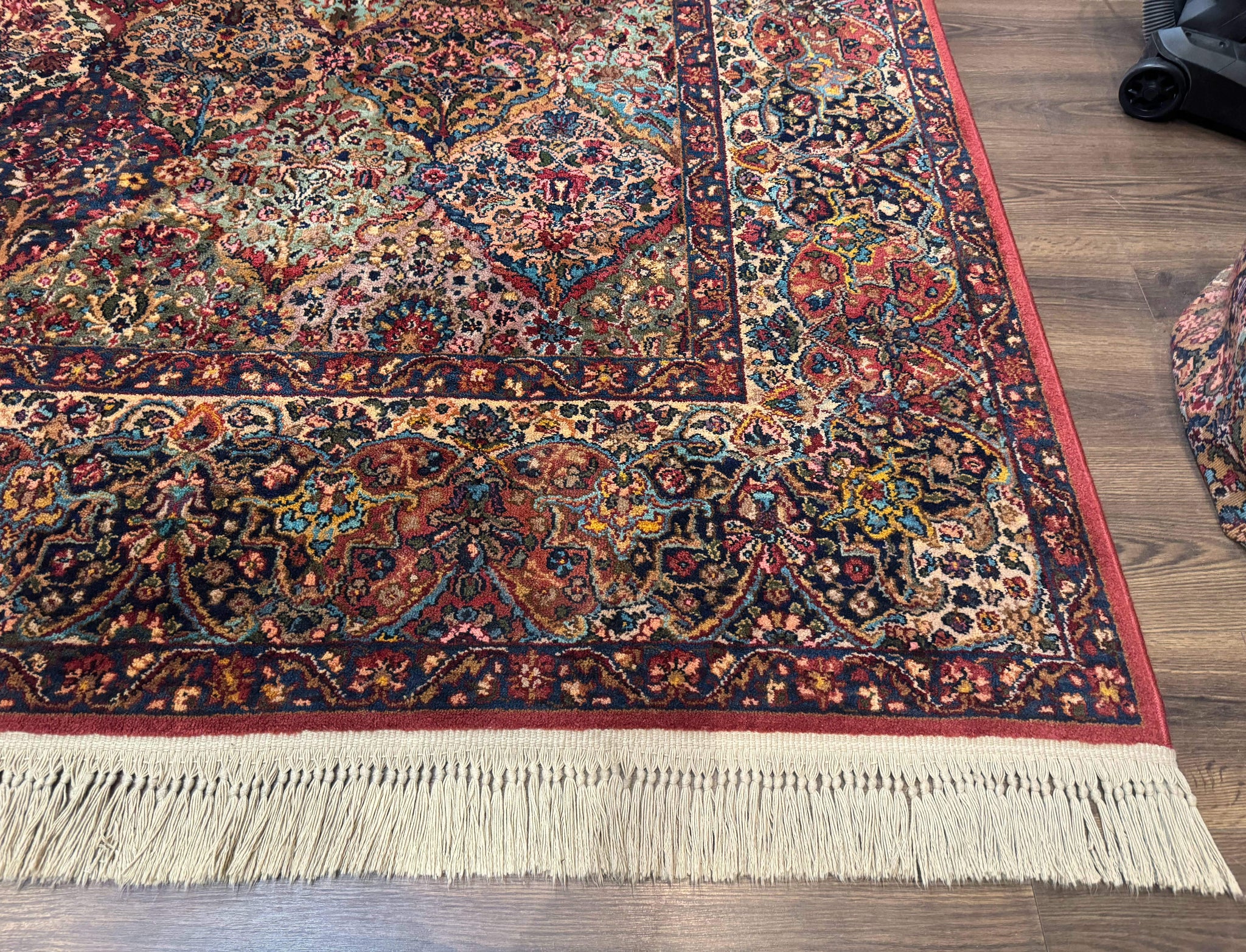 Karastan Rug 8.8 x 10.6, Multicolor Panel Kirman Rug #717, Original 700 Series, Wool by Jewel Rugs