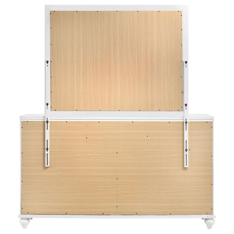 Barzini 7-drawer Dresser with Mirror White by Unique Piece Furniture