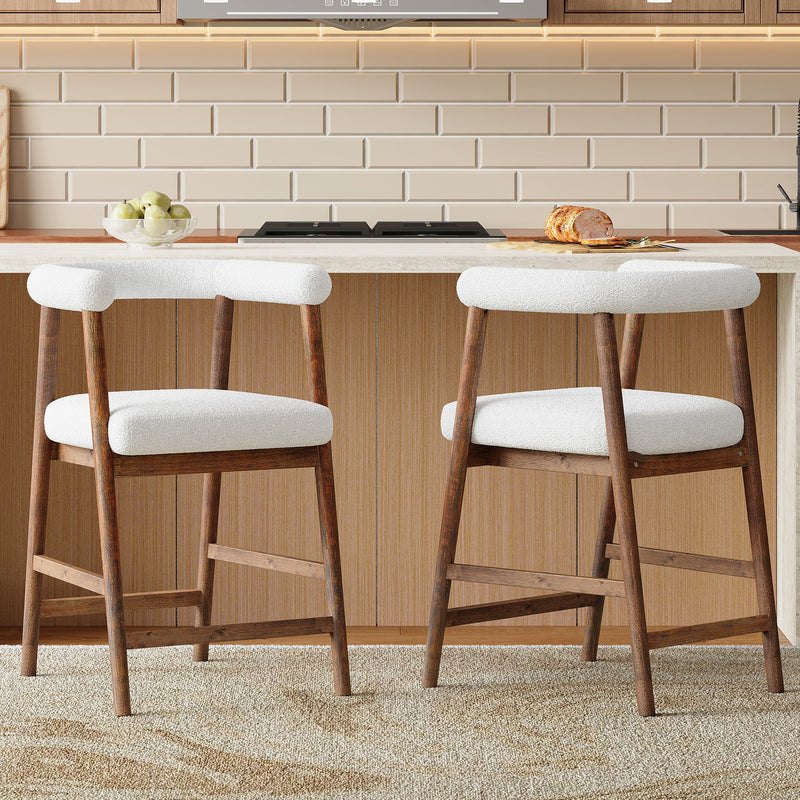 24.5'' Seat Height Bar Stools with Back, Set of 2 by HouseOfZazla